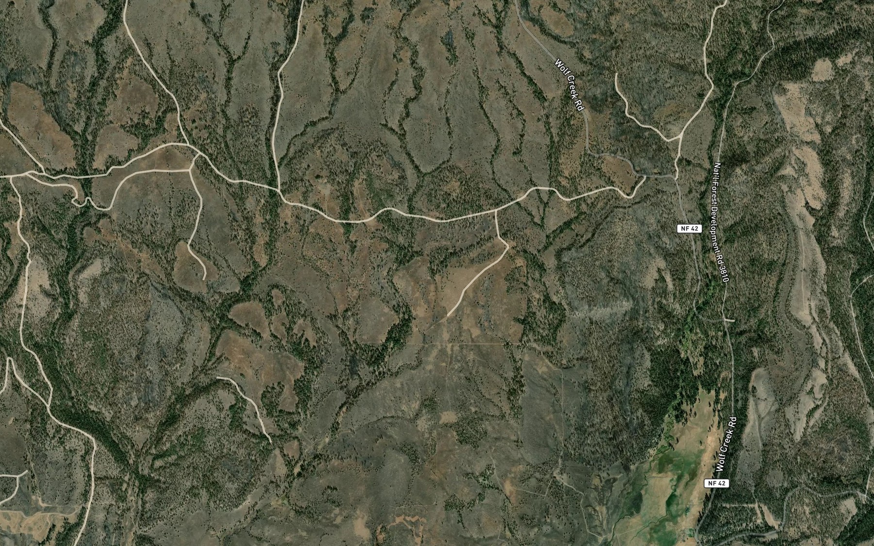 Satellite map of the Antelope Reservoir
