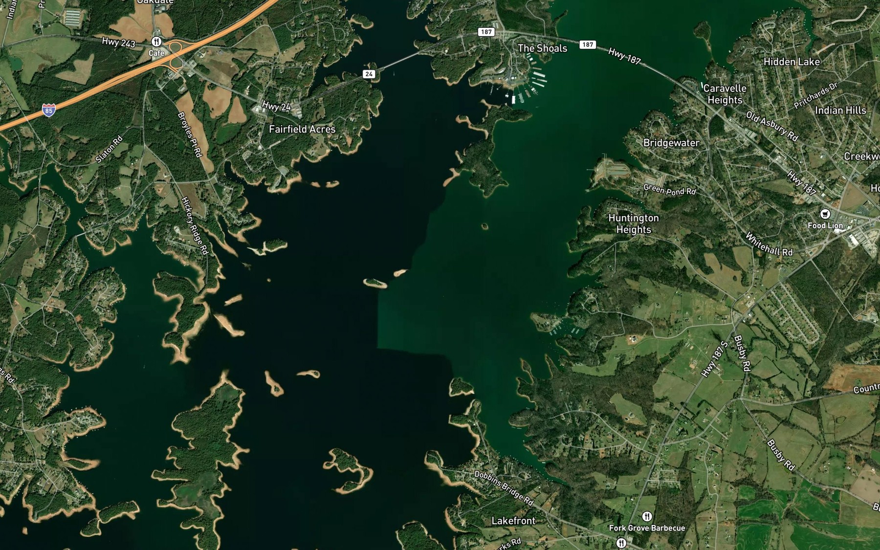 Satellite map of the Deep Creek