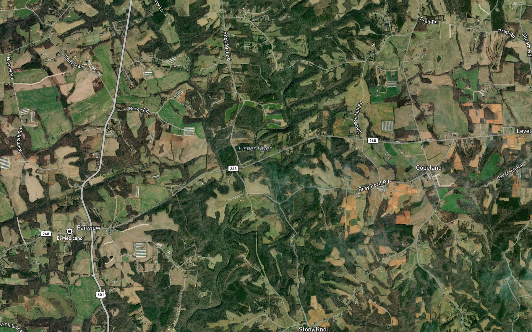 Satellite map of the Little Beaver Creek