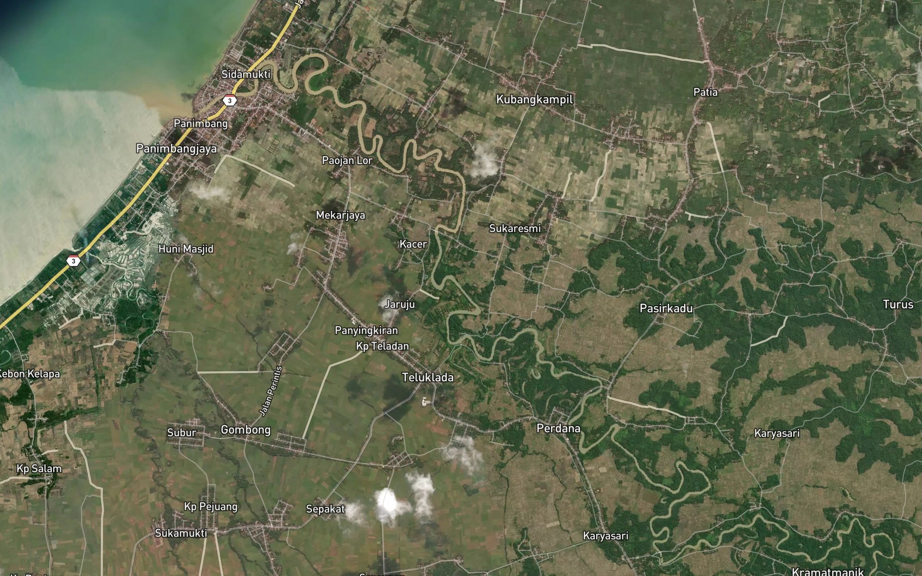 Satellite map of the Ci Bakung