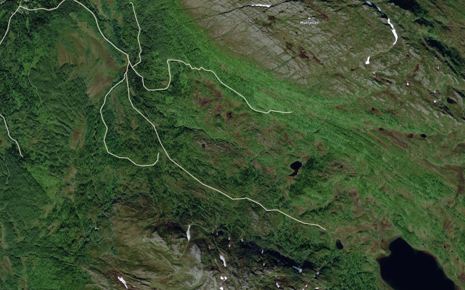 Satellite map of the Brubekken