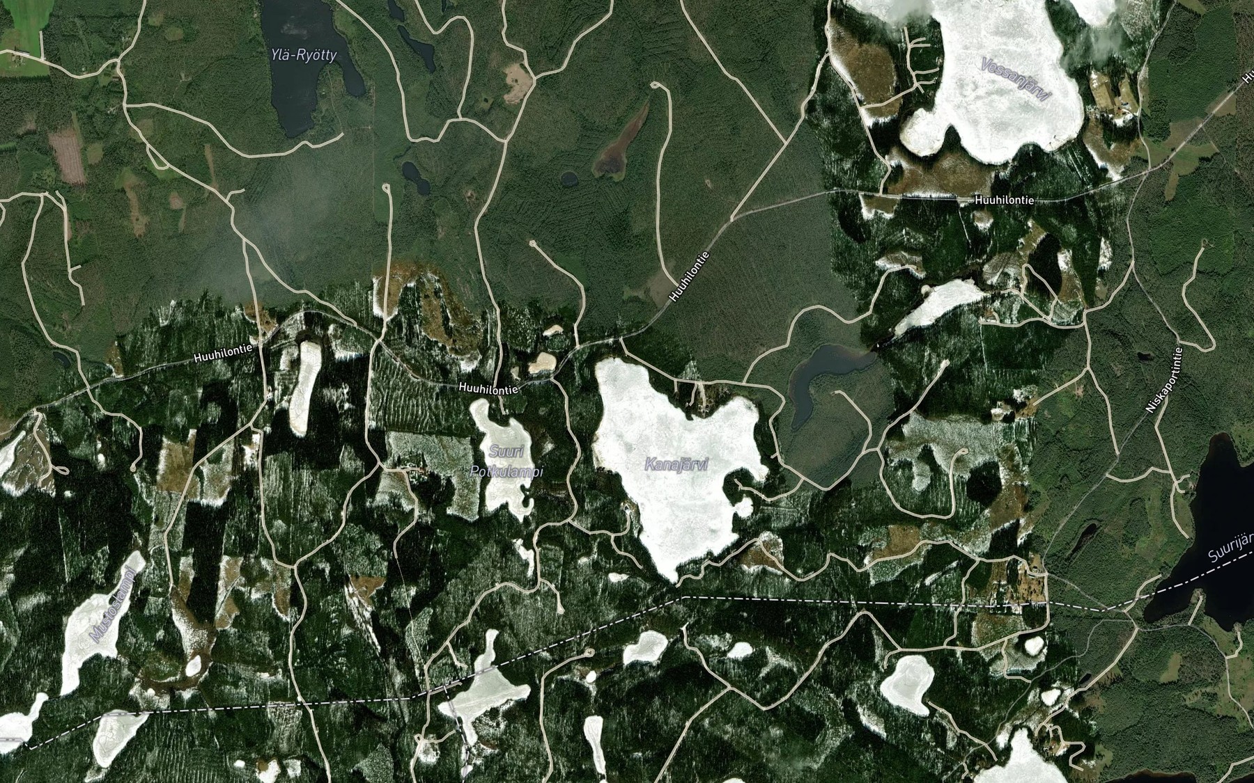 Satellite map of the Hiekkalahti