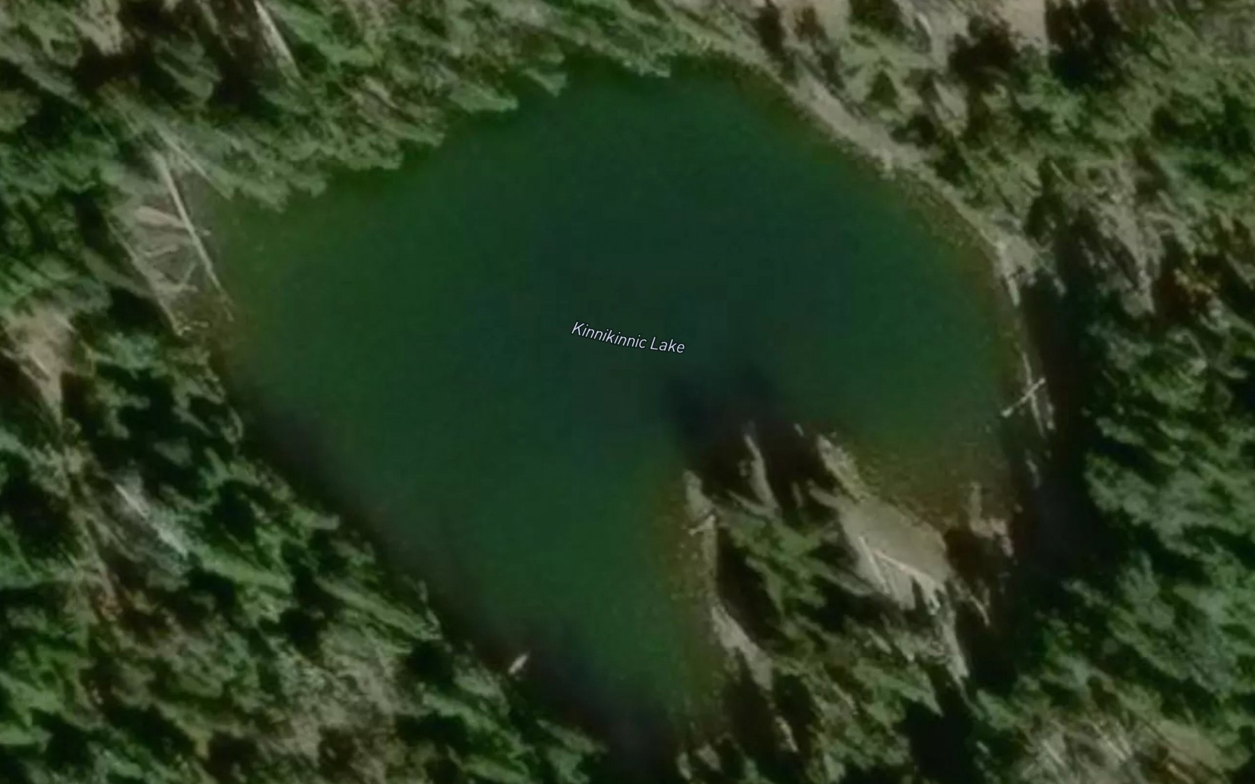 Satellite map of the Kinnikinnic Lake