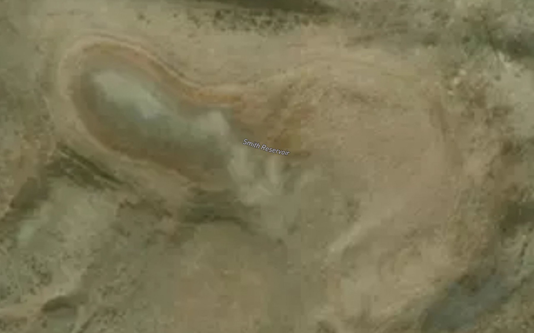 Satellite map of the Smith Reservoir