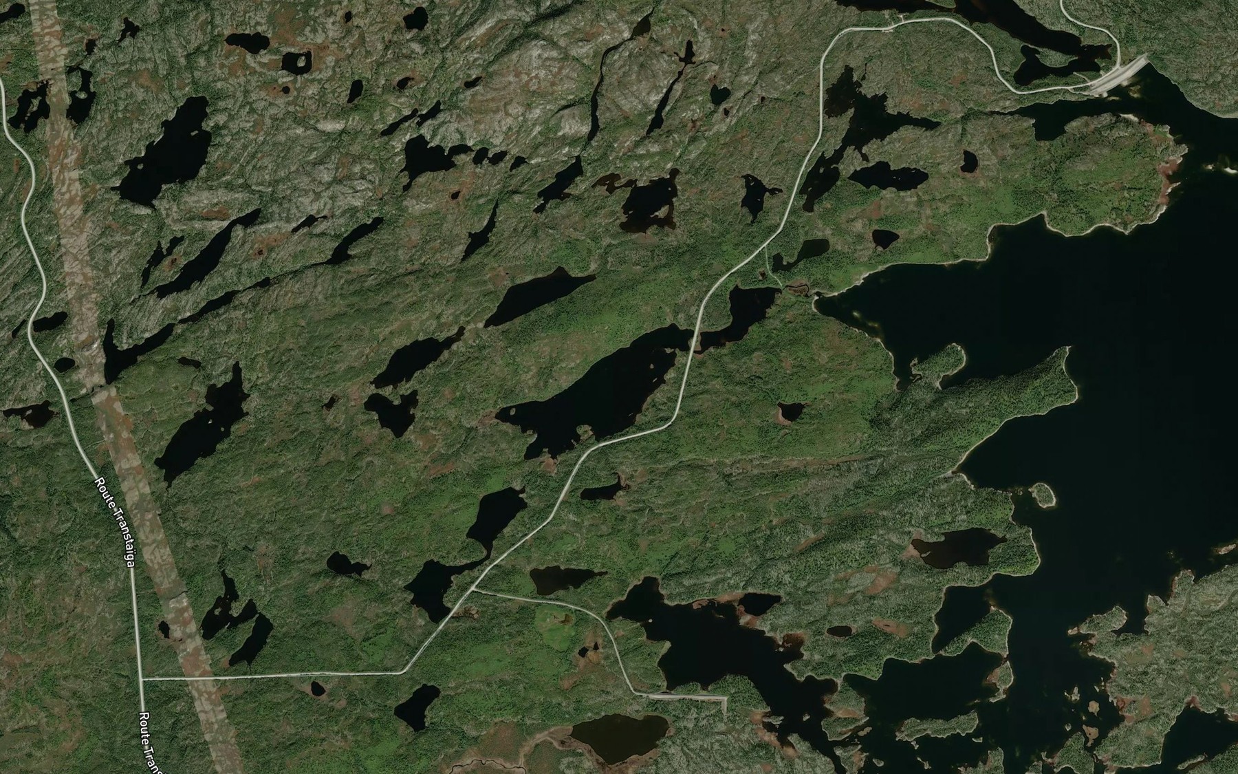 Satellite map of the Lac Kachinwapachikamach