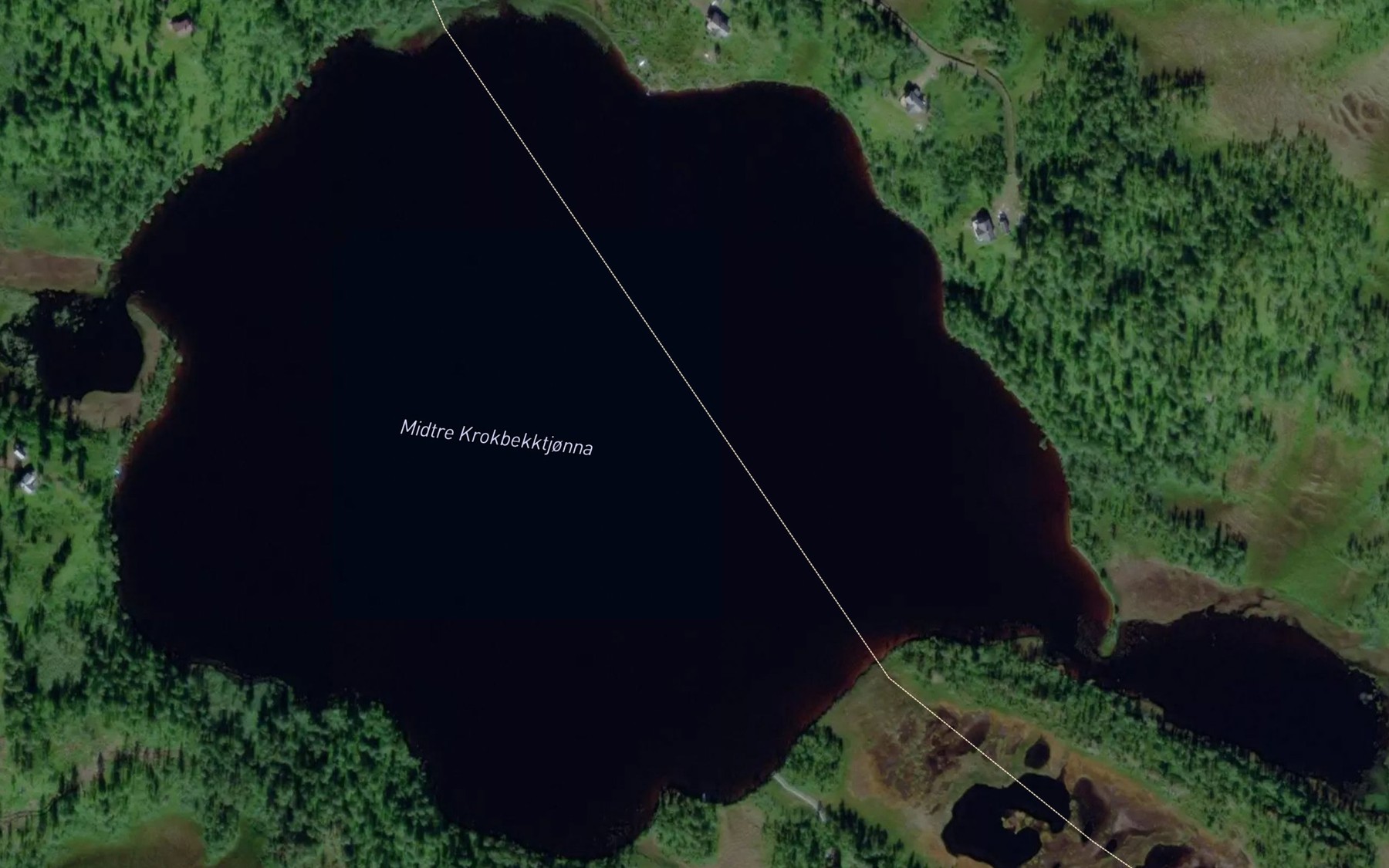 Satellite map of the Midtre Krokbekktjonna