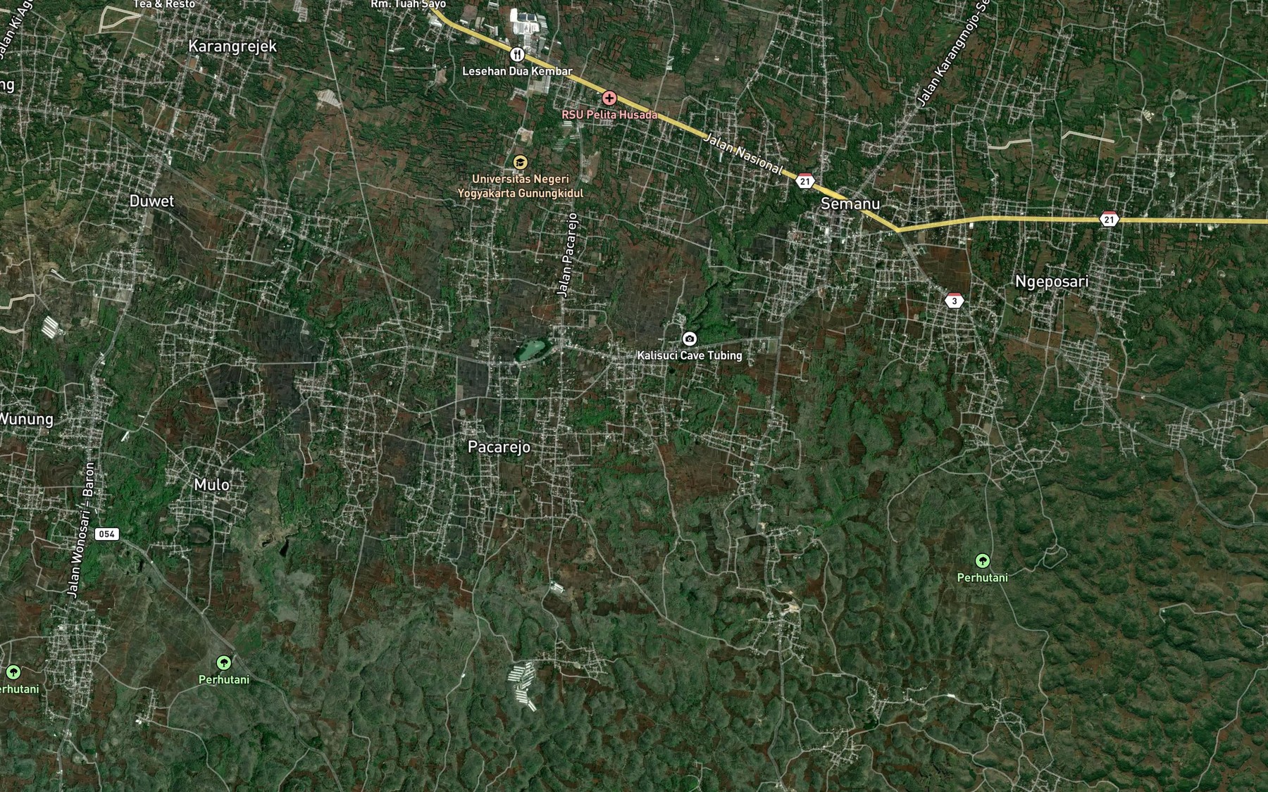 Satellite map of the Telaga Jetis