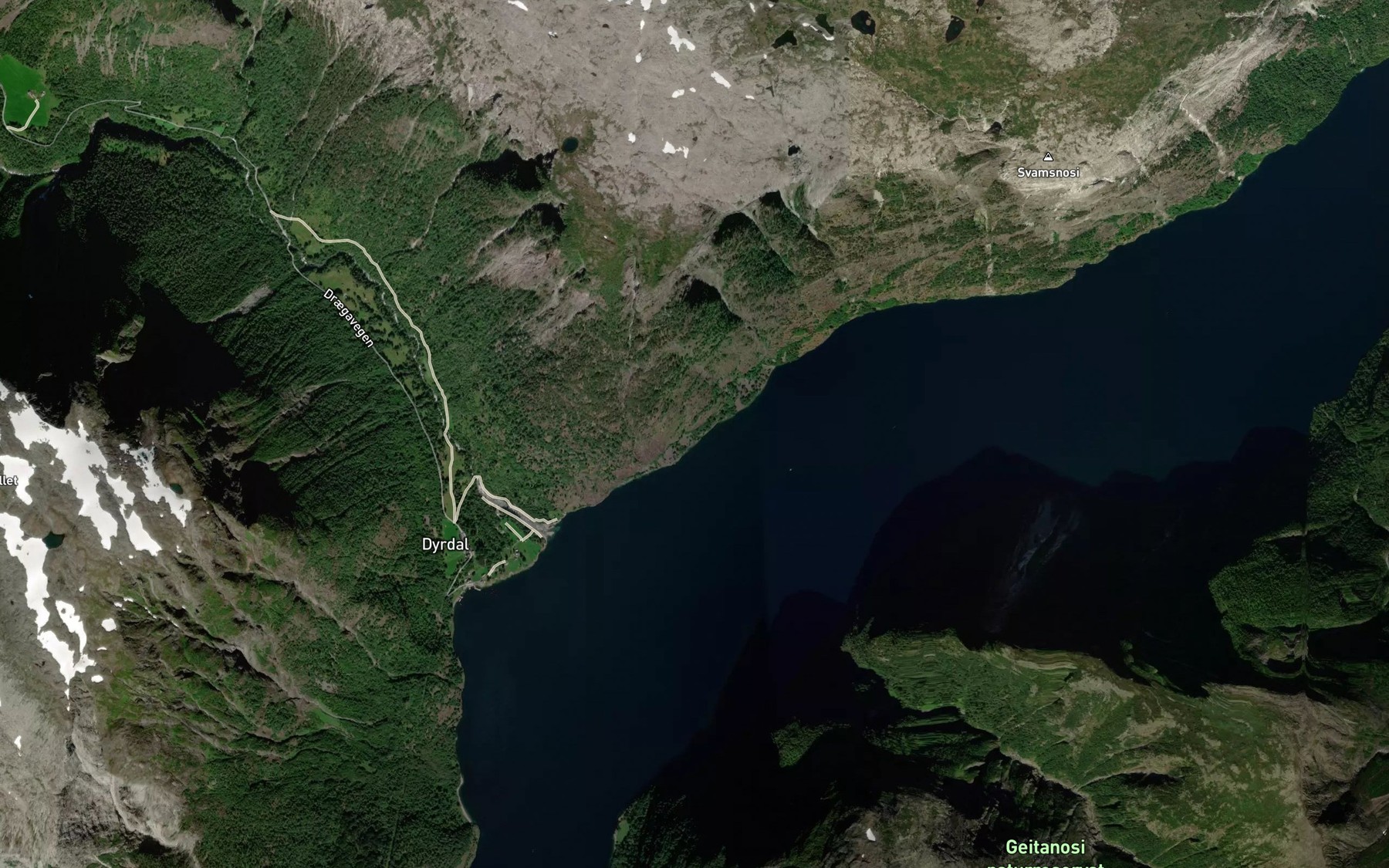 Satellite map of the Leirhola