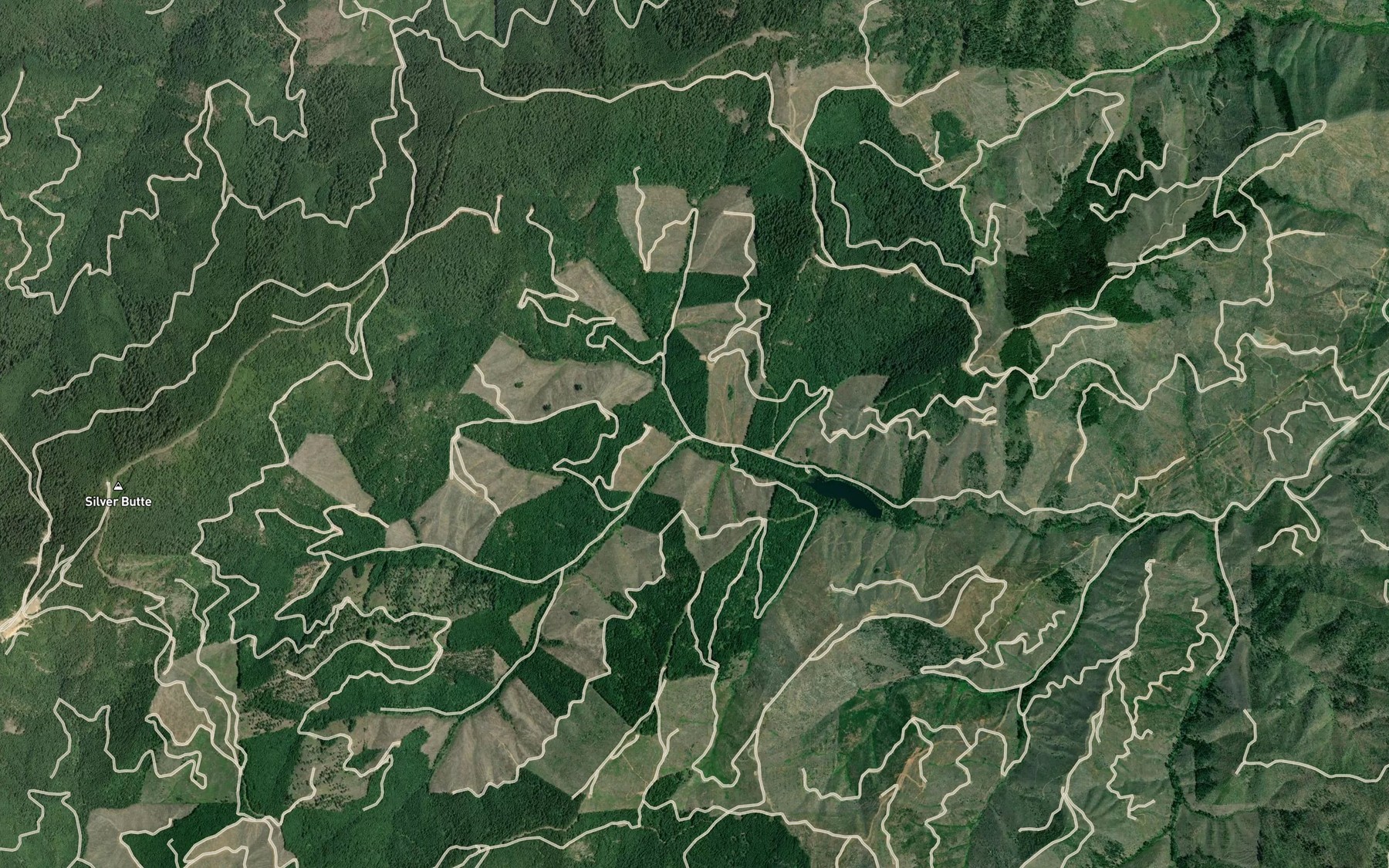 Satellite map of the Saint John Creek