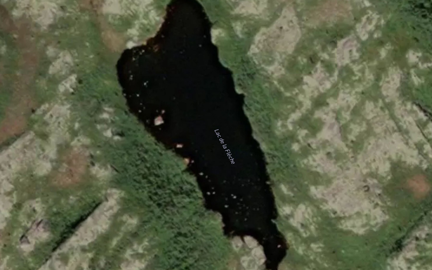 Satellite map of the Lac de la Fleche