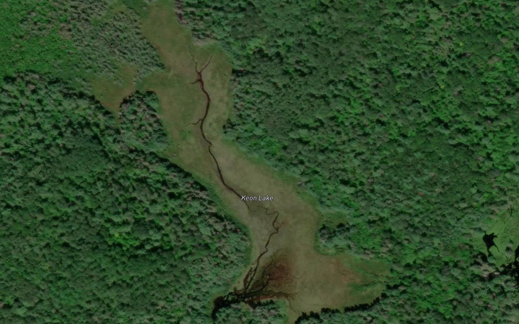 Satellite map of the Keon Lake