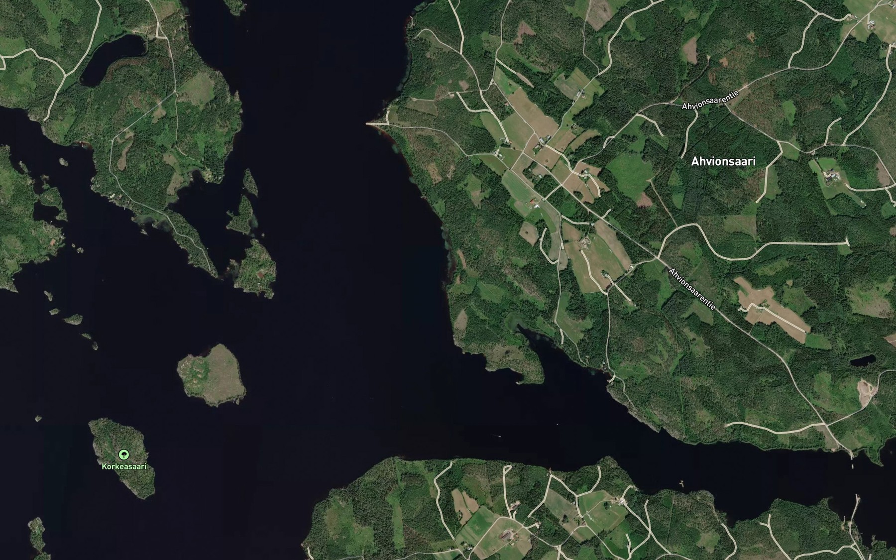 Satellite map of the Pajuperanlahti