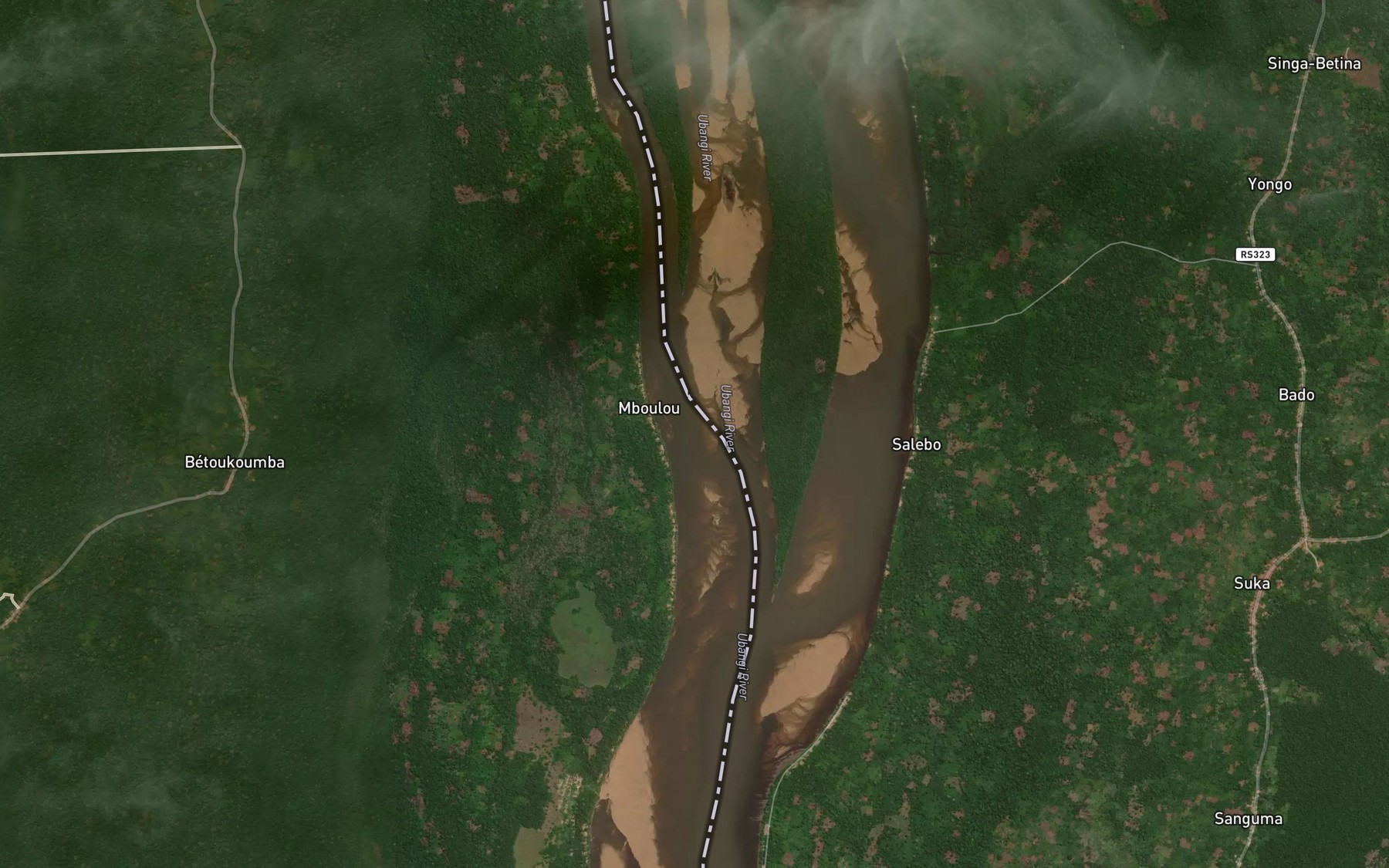 Satellite map of the Goumba