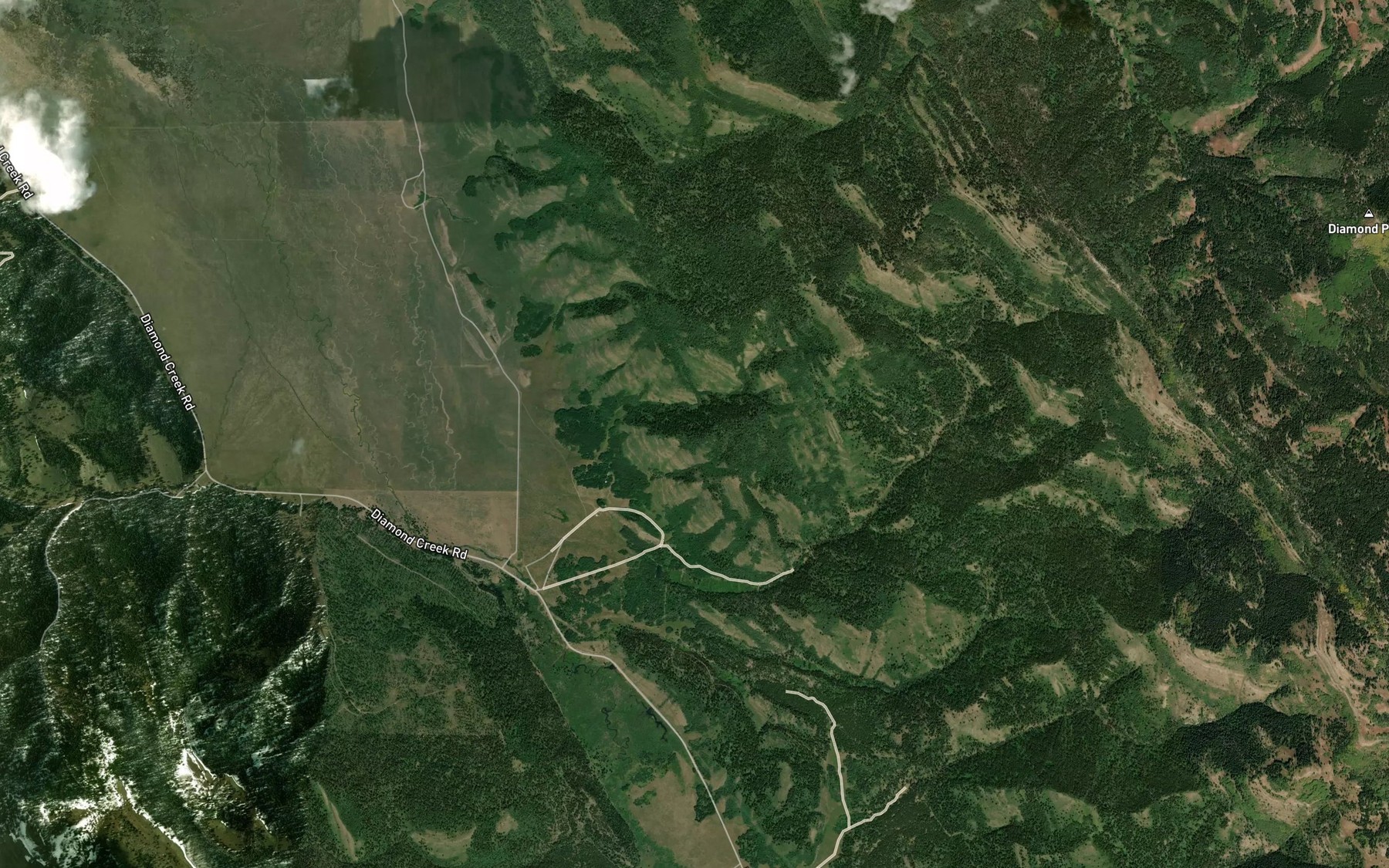 Satellite map of the Chicken Spring