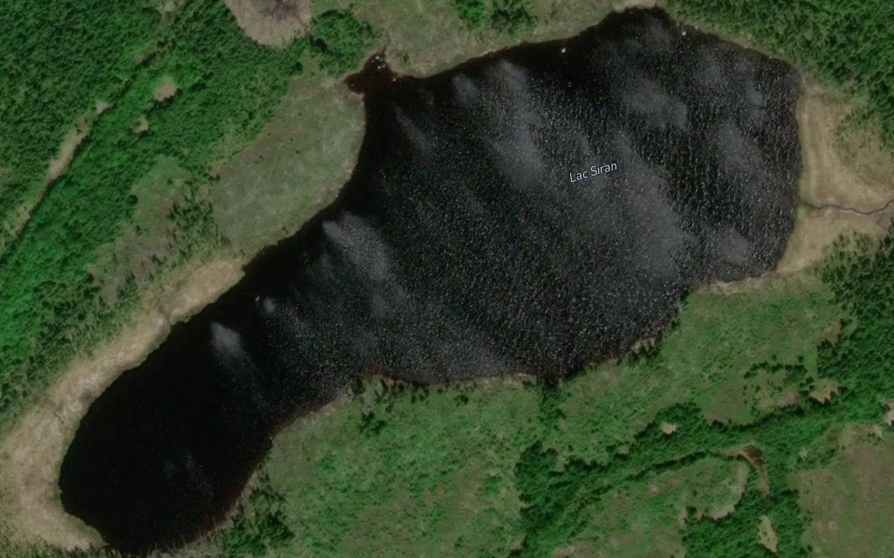 Satellite map of the Lac Siran