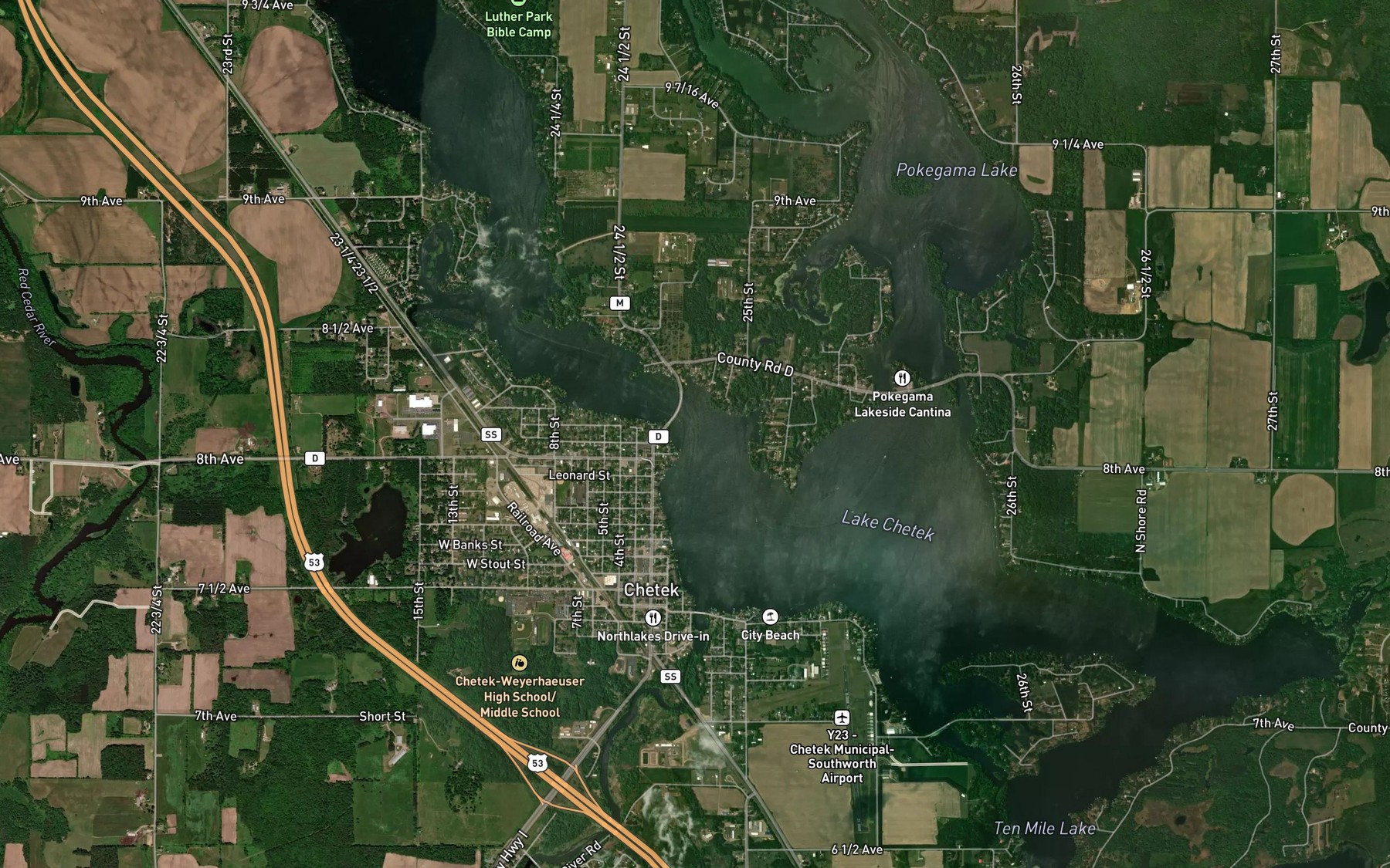 Satellite map of the Spot 3