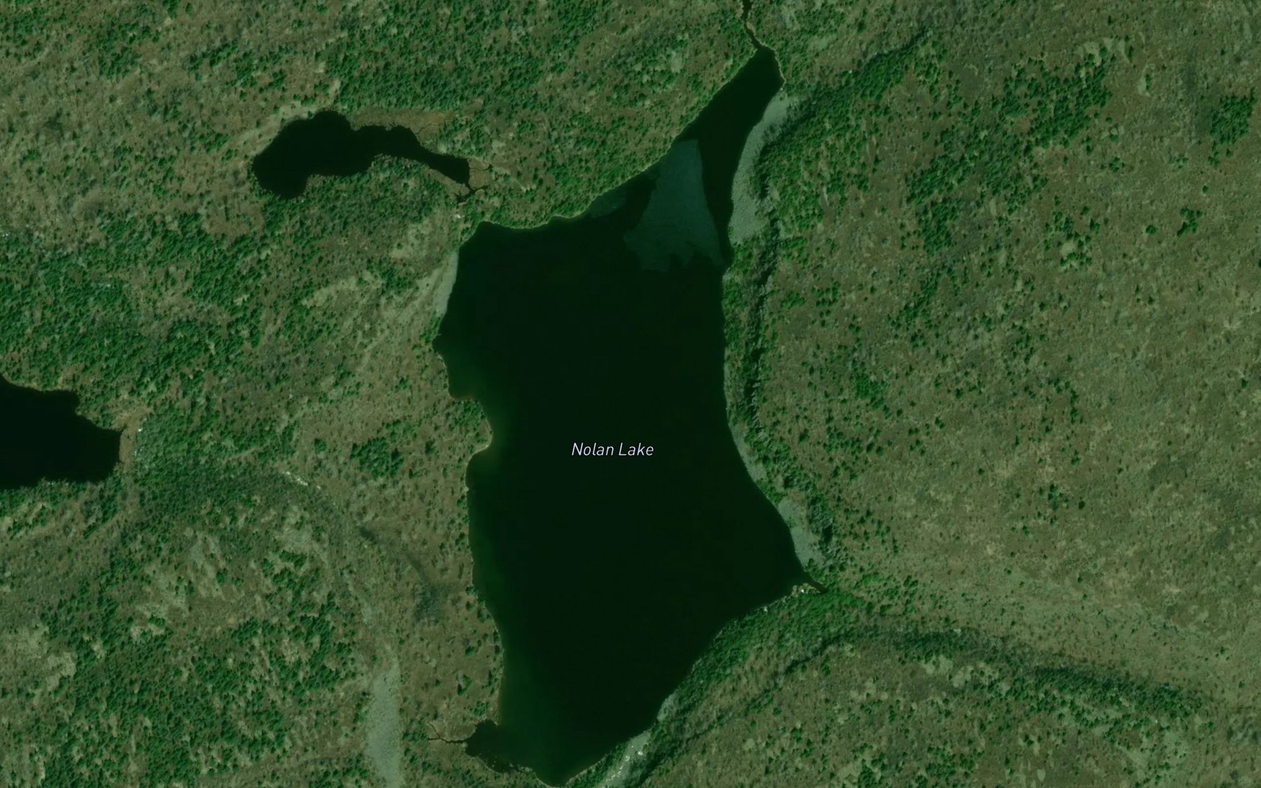Satellite map of the Nolan Lake