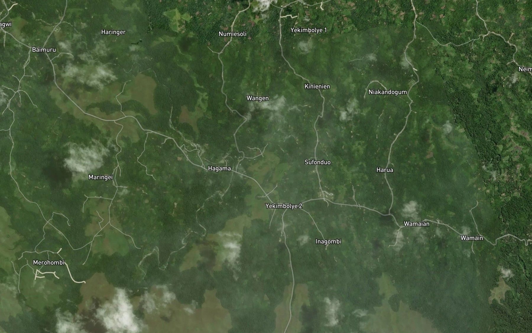 Satellite map of the Engult River