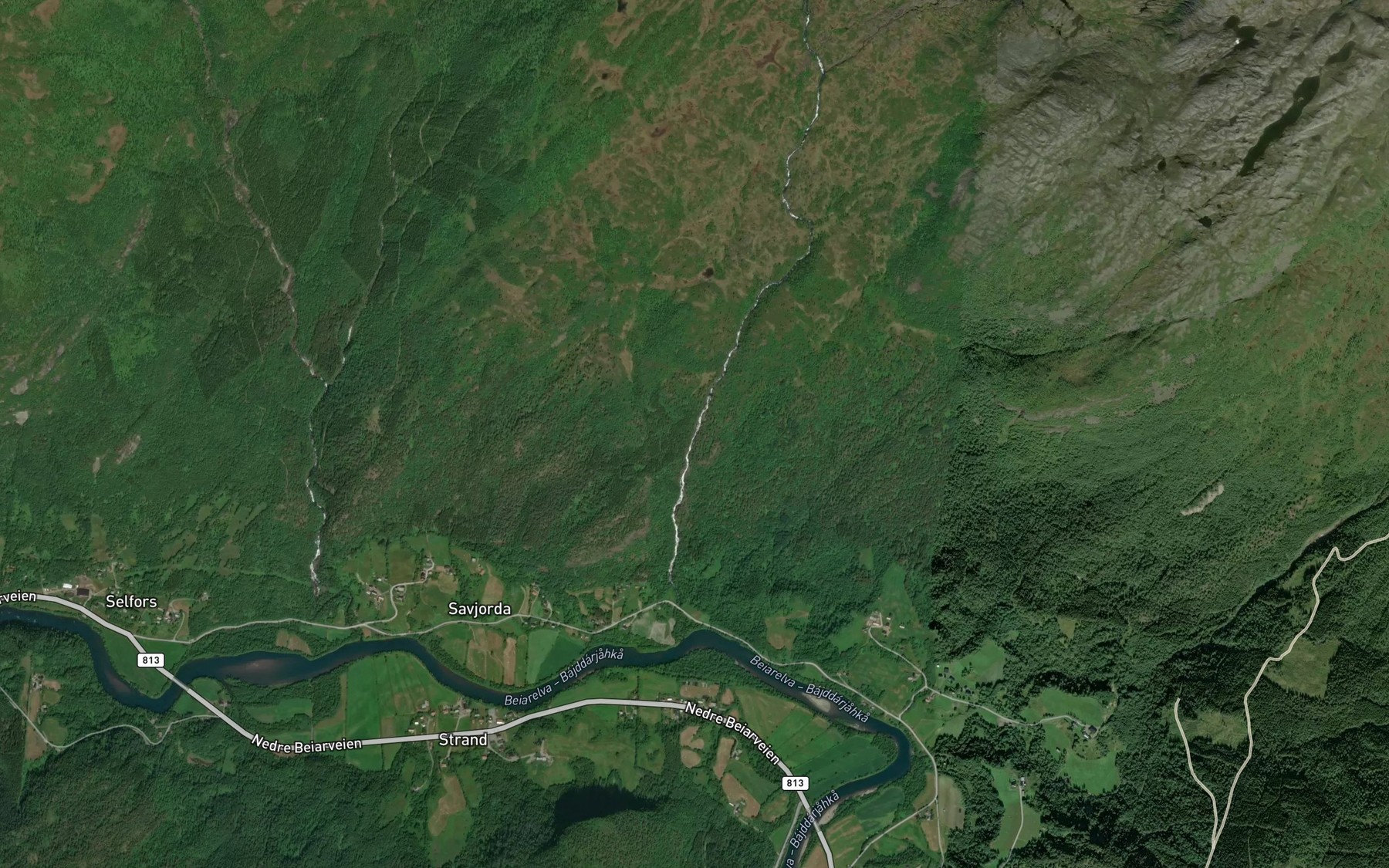 Satellite map of the Moraga