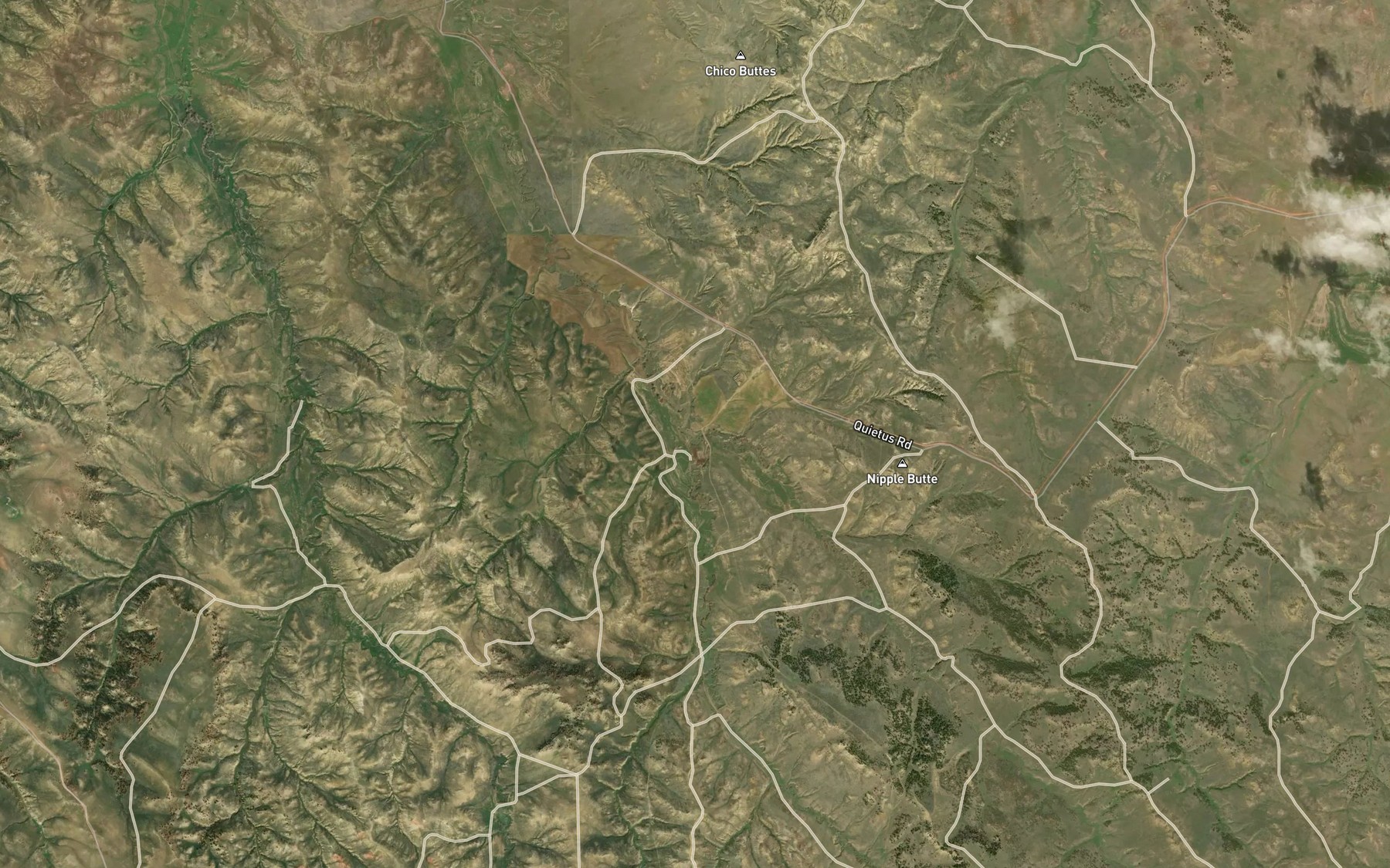 Satellite map of the Bales Creek