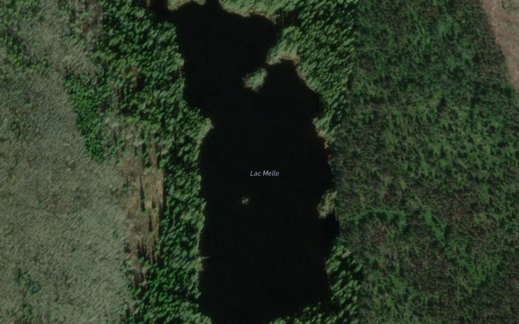 Satellite map of the Lac Mello