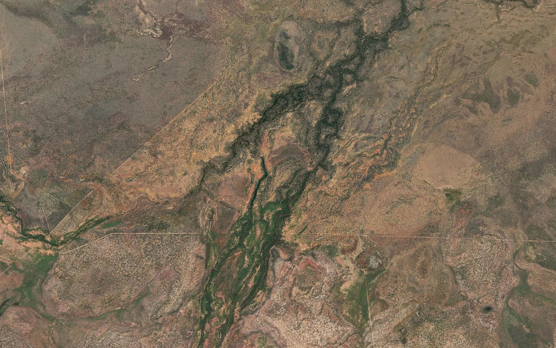 Satellite map of the Grassmere Billabong