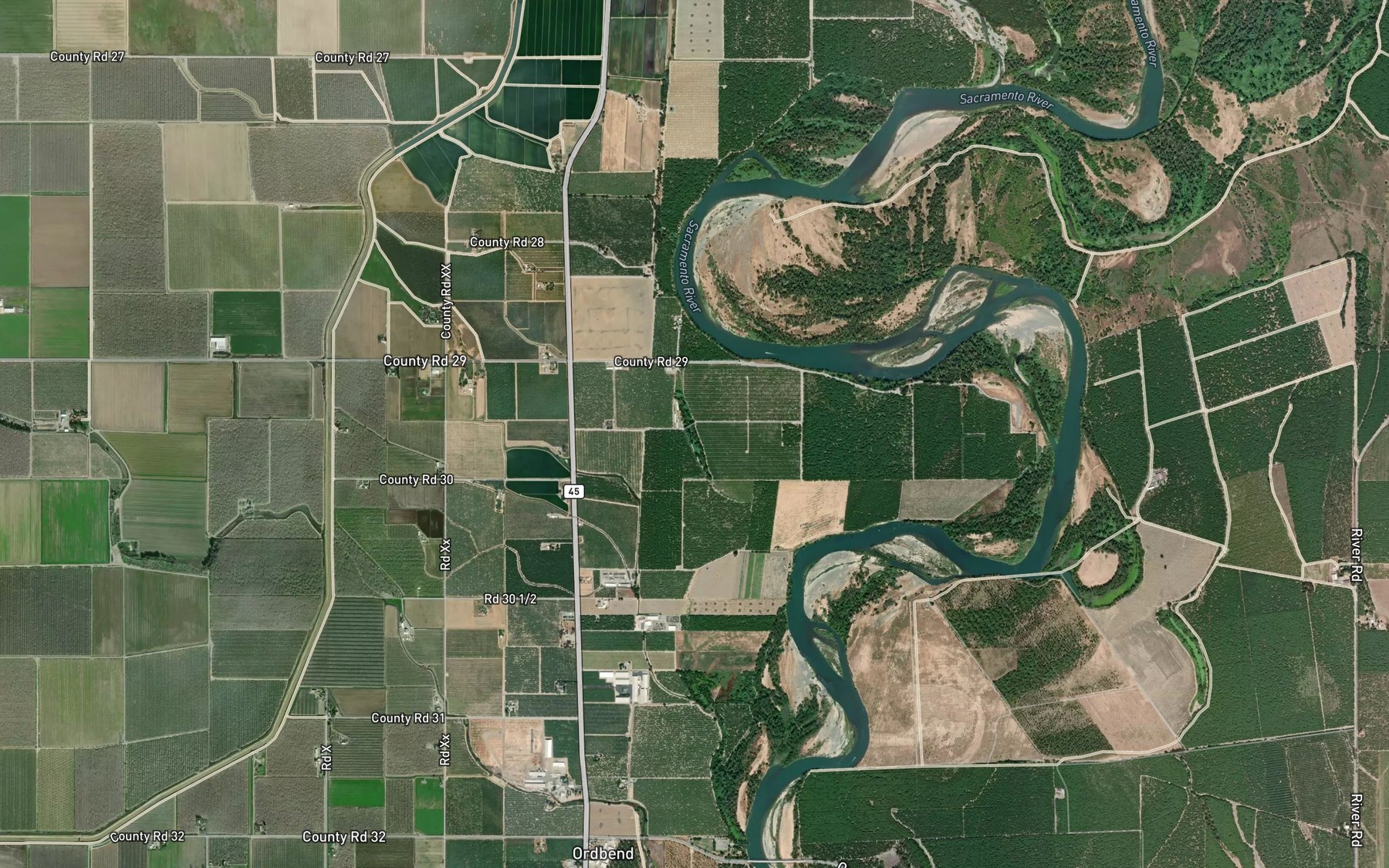 Satellite map of the Perch Slough