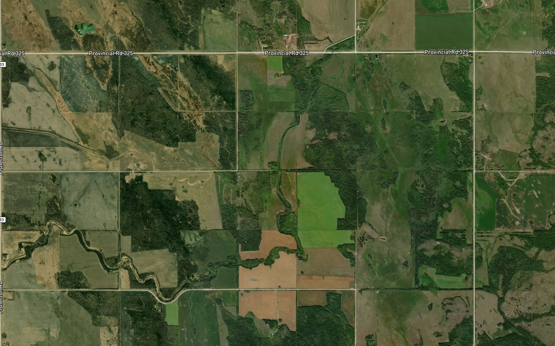 Satellite map of the Leroy Drain