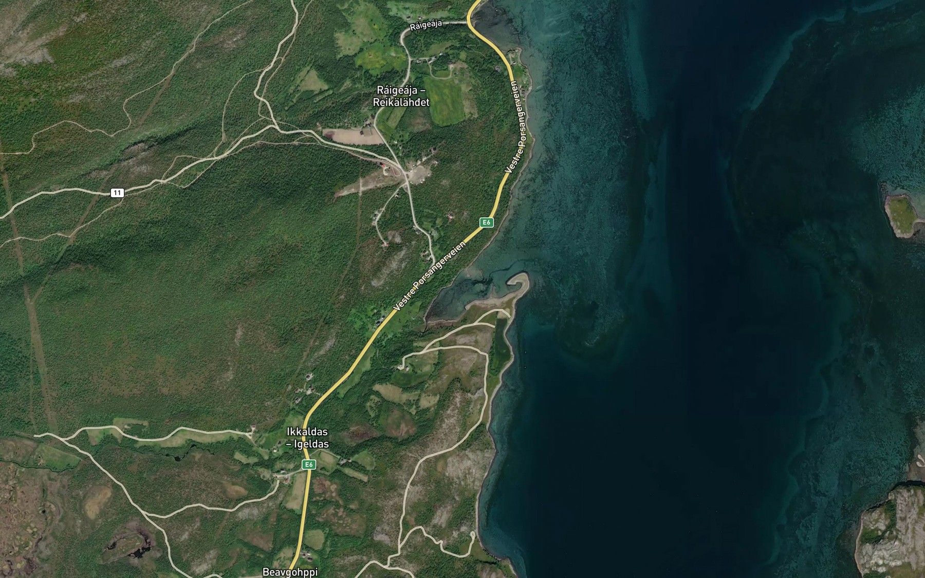 Satellite map of the Iggaldasgappi