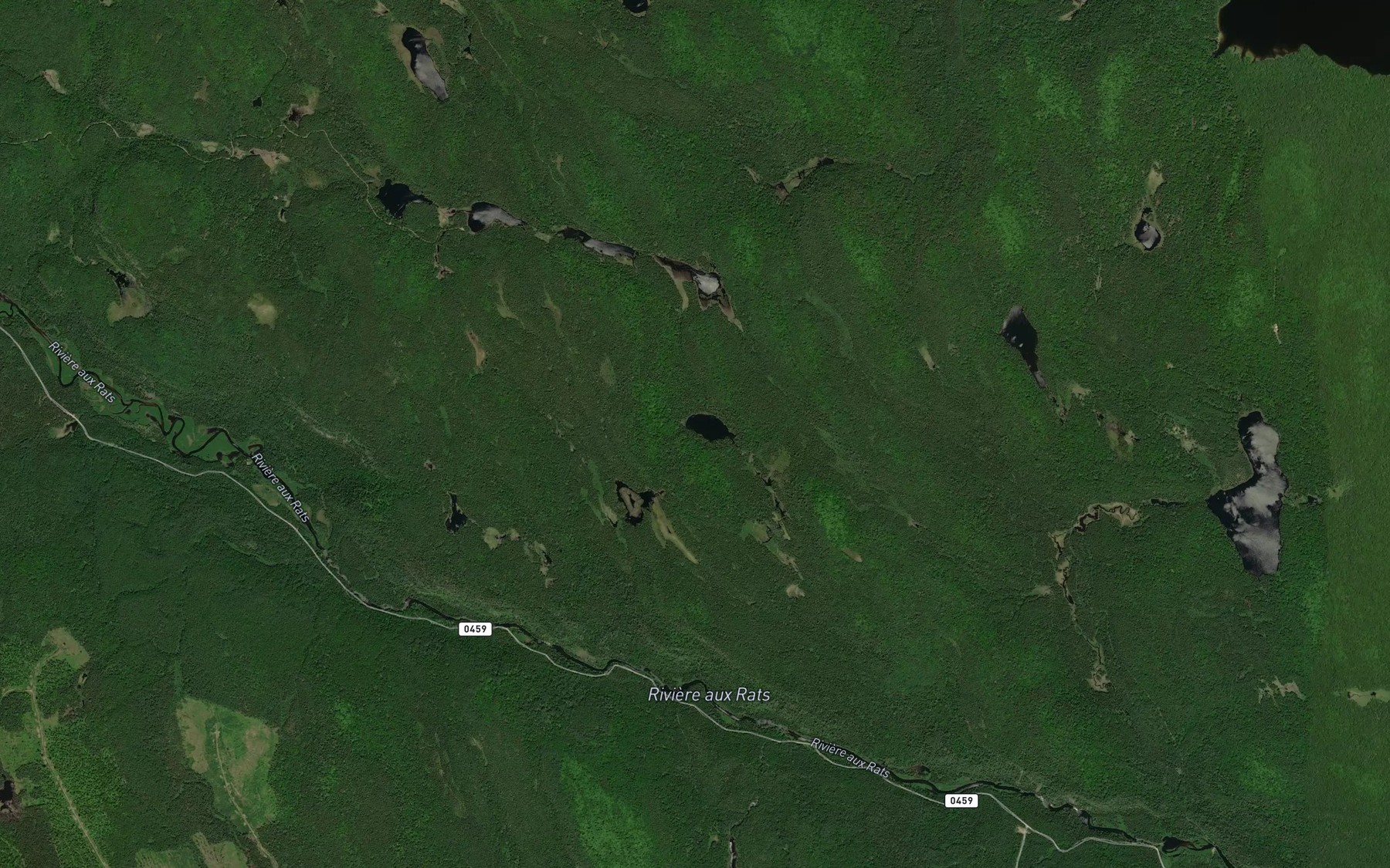 Satellite map of the Cinquieme lac en Famille