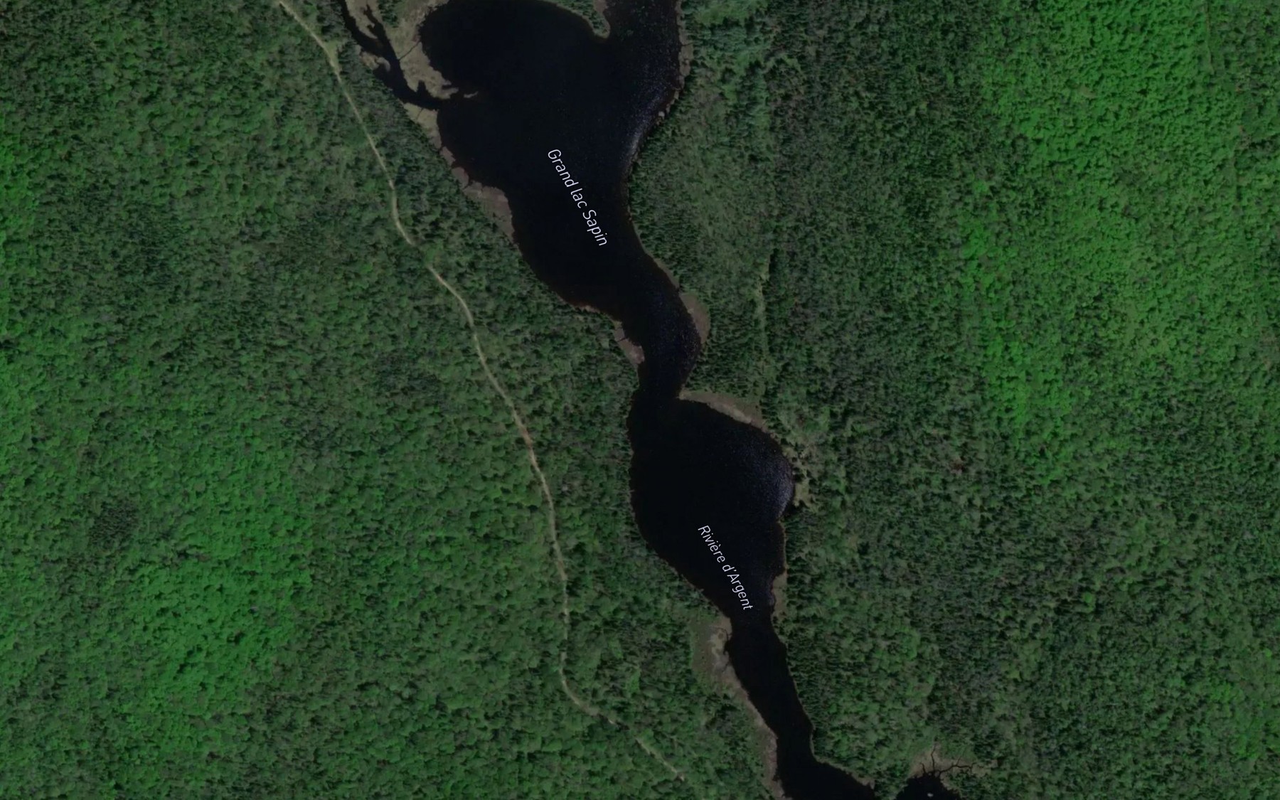 Satellite map of the Grand lac Sapin