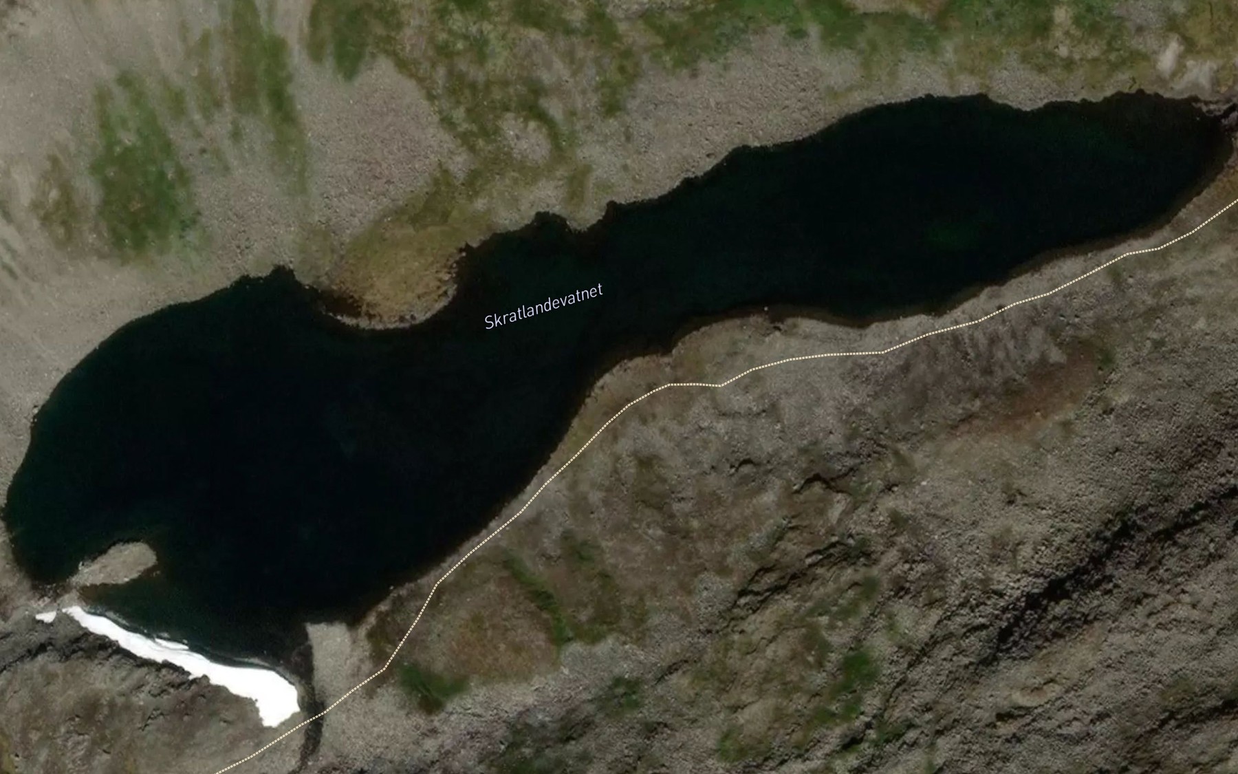 Satellite map of the Skratlandevatnet