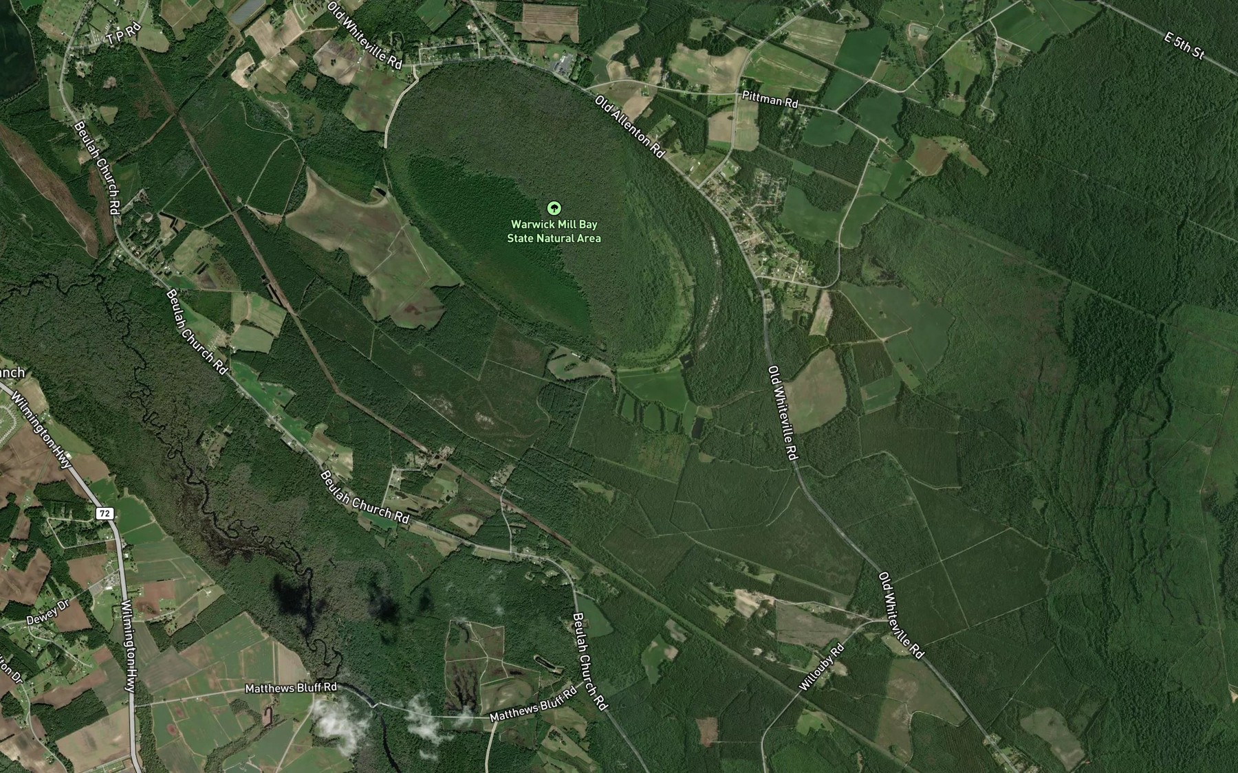Satellite map of the Lennon Pond