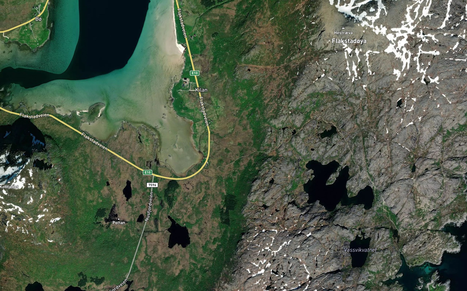 Satellite map of the Gronleikelva