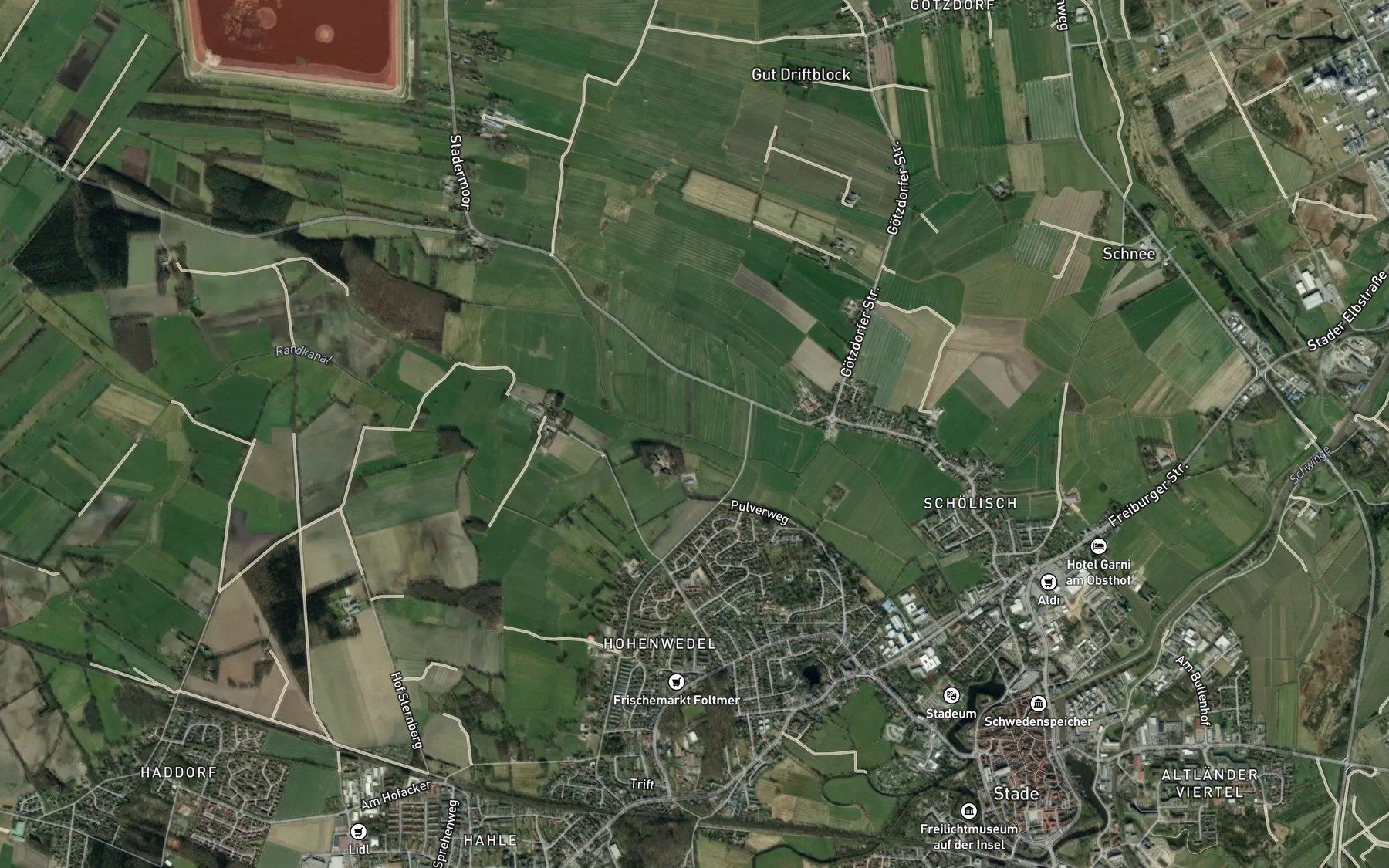 Satellite map of the Gotzdorf-Horner-Kanal