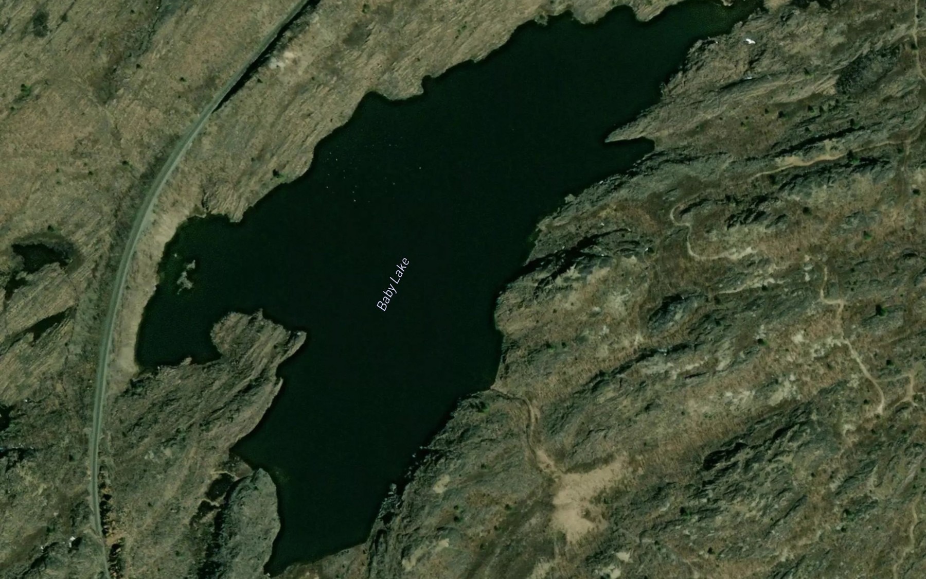 Satellite map of the Baby Lake