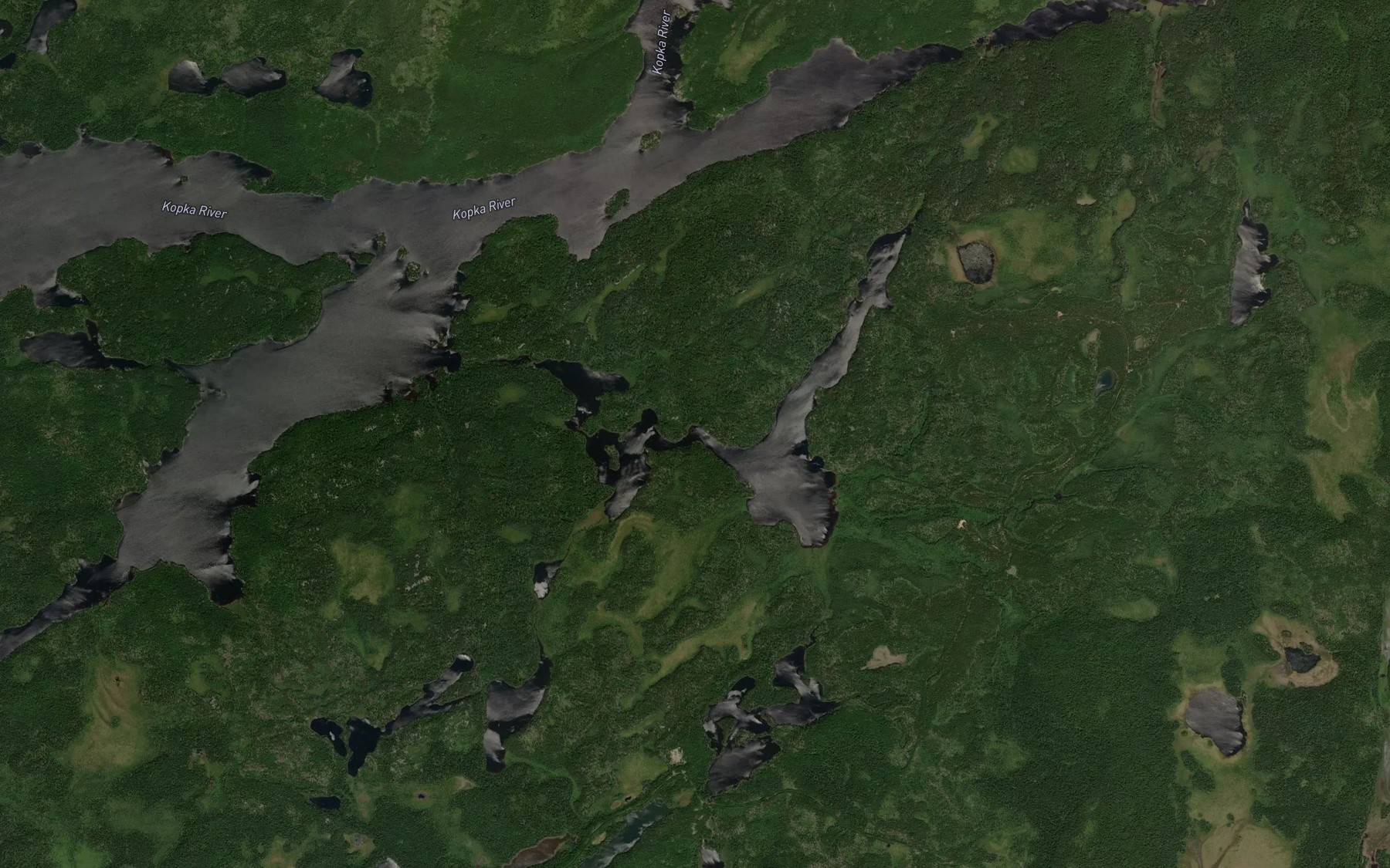 Satellite map of the Hillman Lake