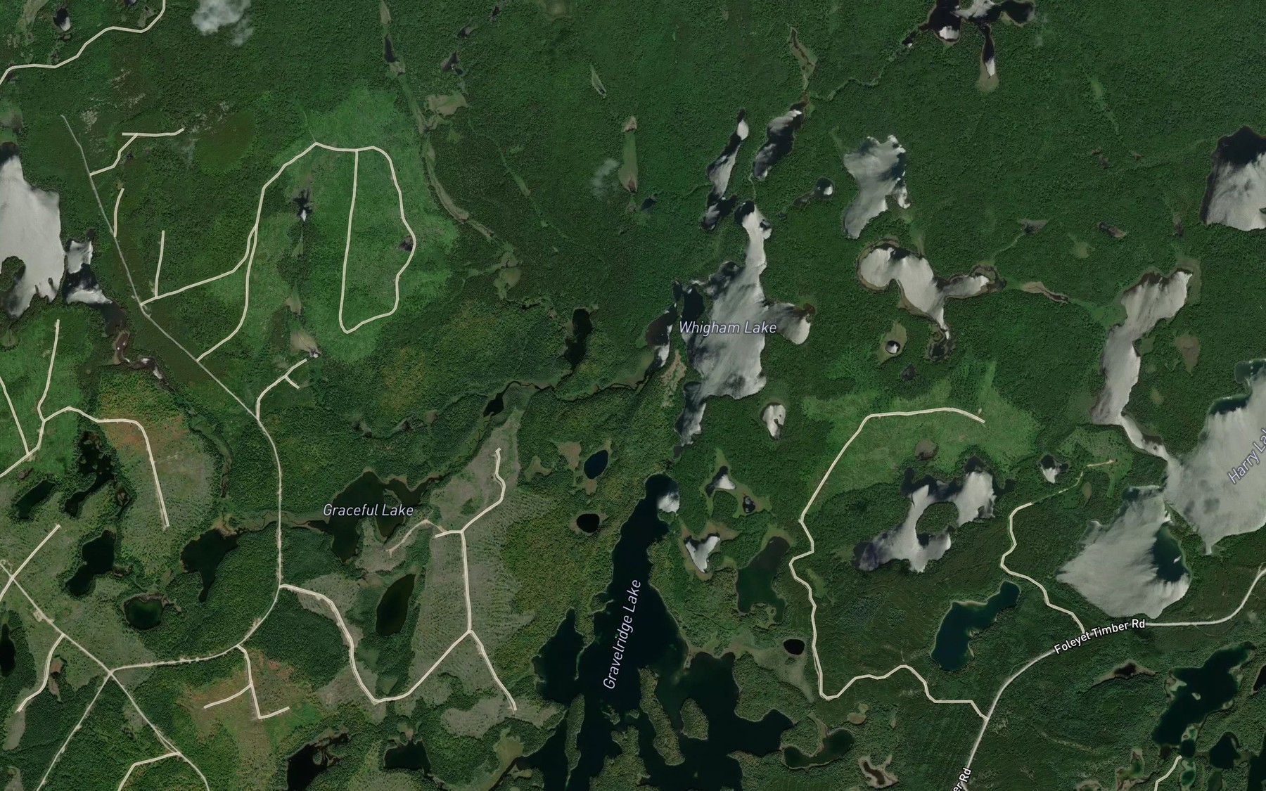 Satellite map of the Westmeath Creek
