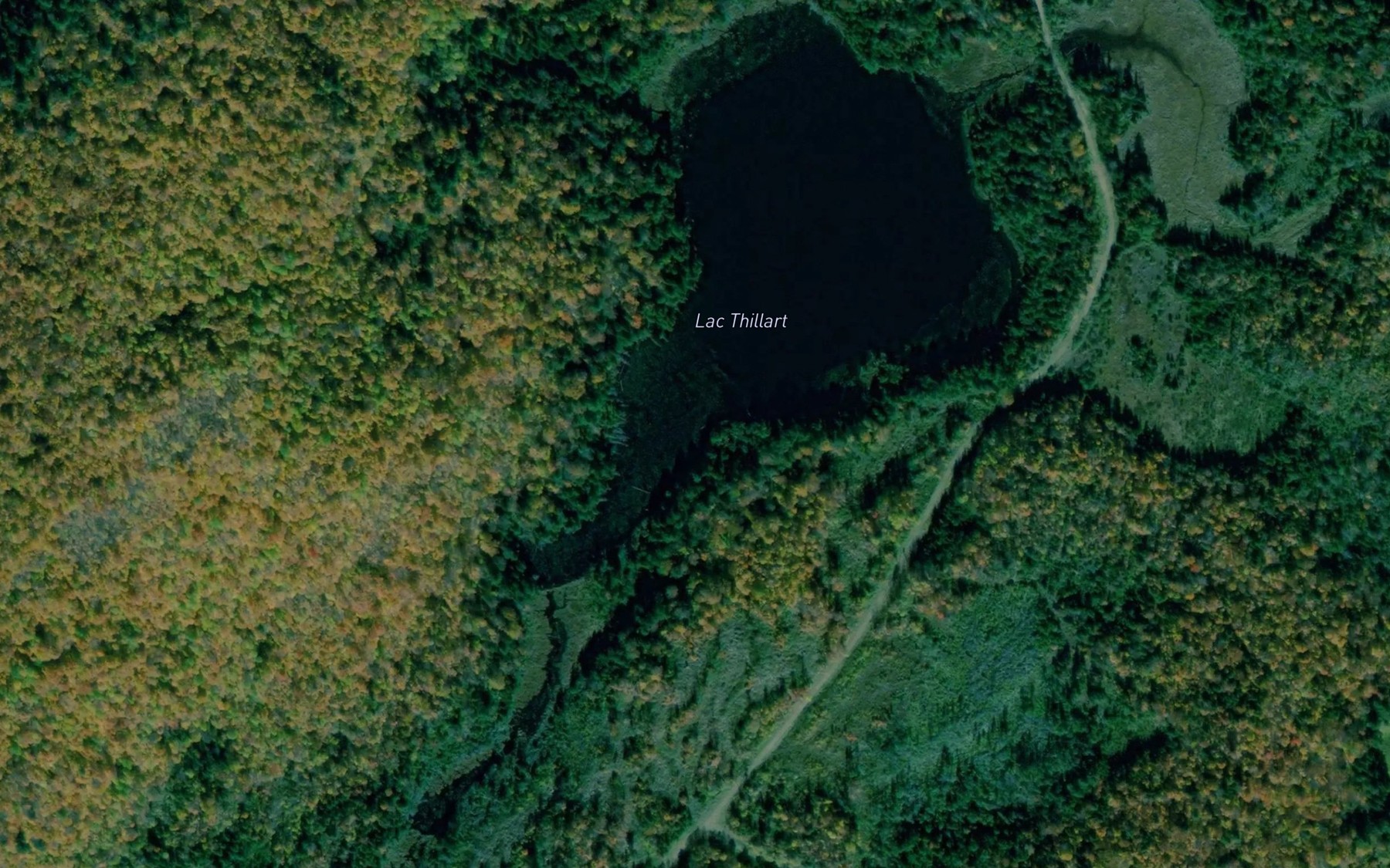 Satellite map of the Lac Thillart