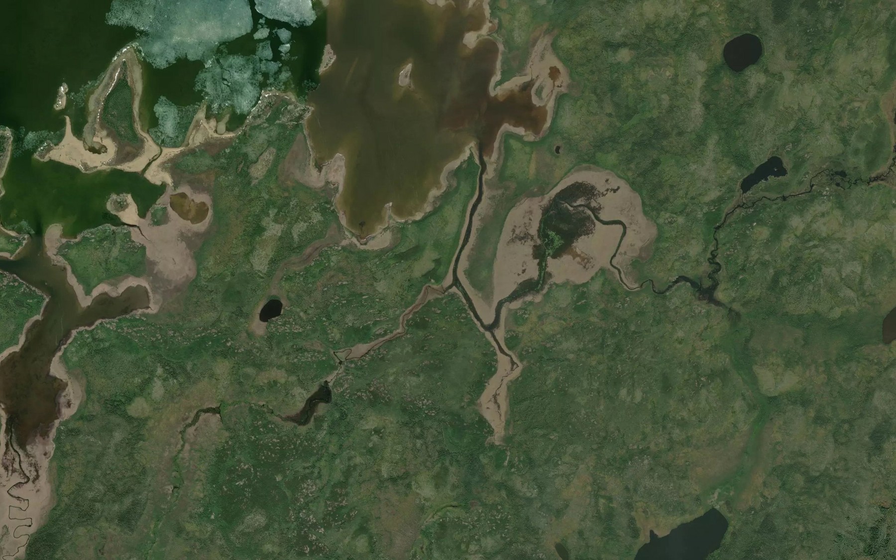 Satellite map of the Piskwakatawakow Creek