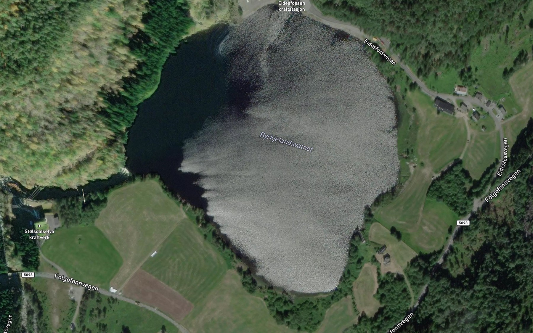 Satellite map of the Eidesvatnet