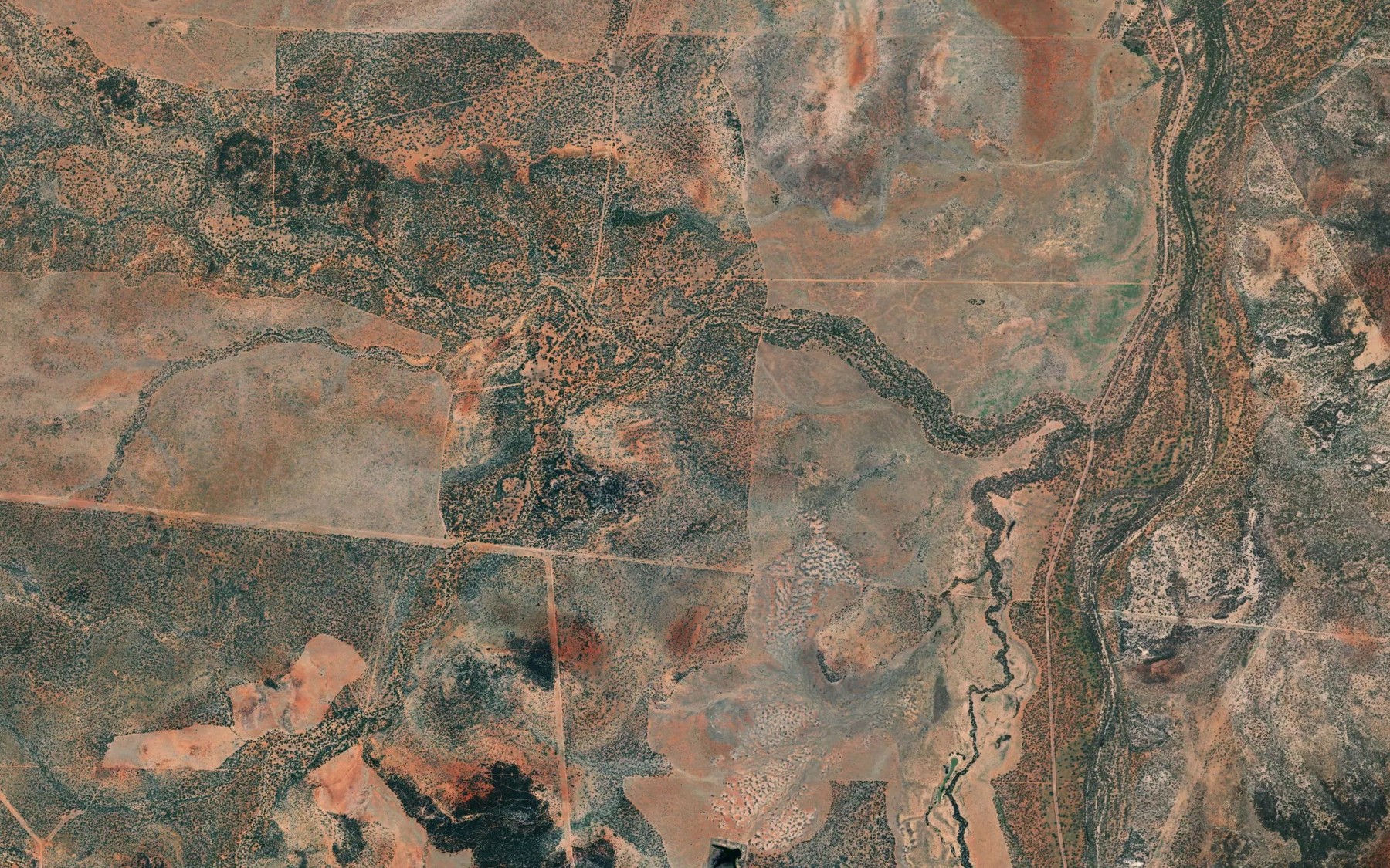 Satellite map of the Middle Creek