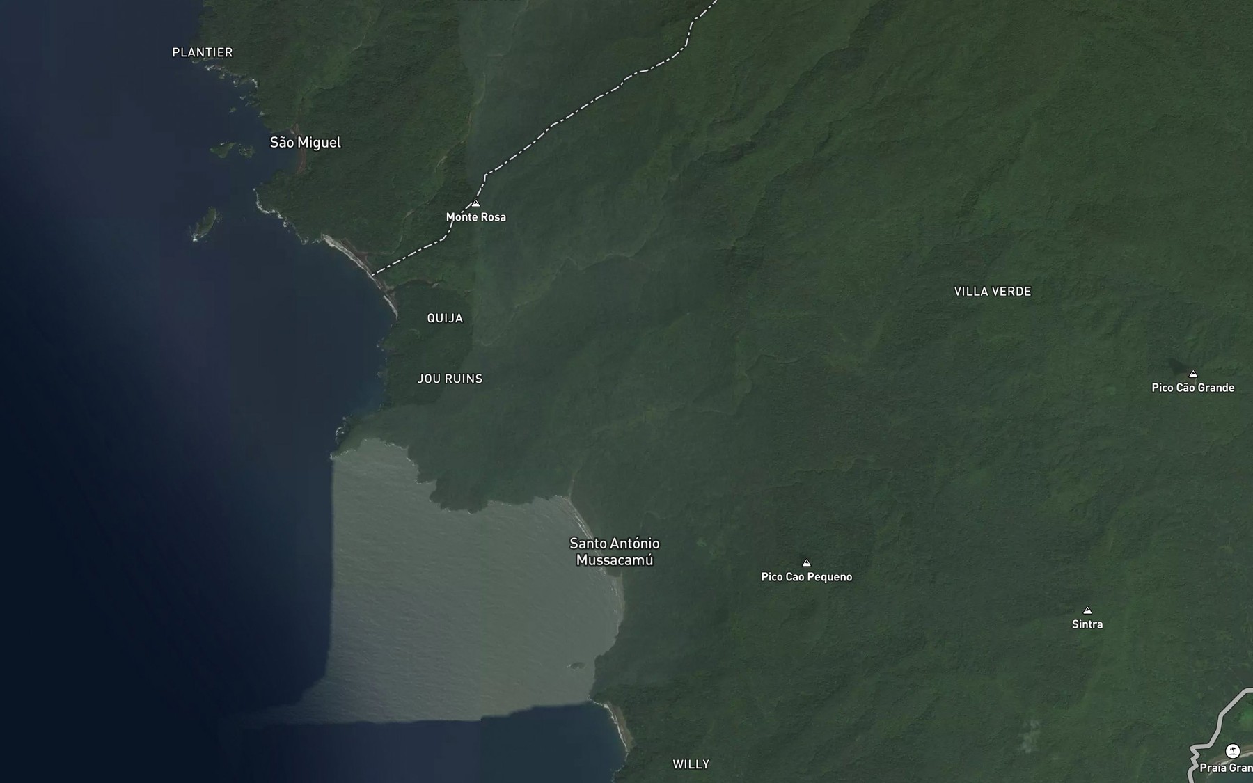 Satellite map of the Rio Diogo Pena