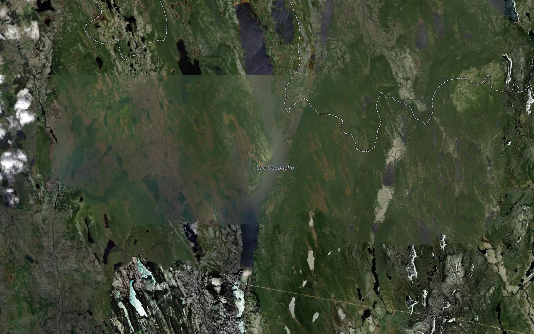 Satellite map of the Lac Caopacho