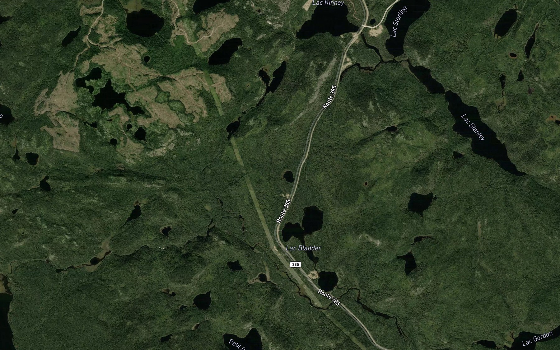 Satellite map of the Lac du Tuyau