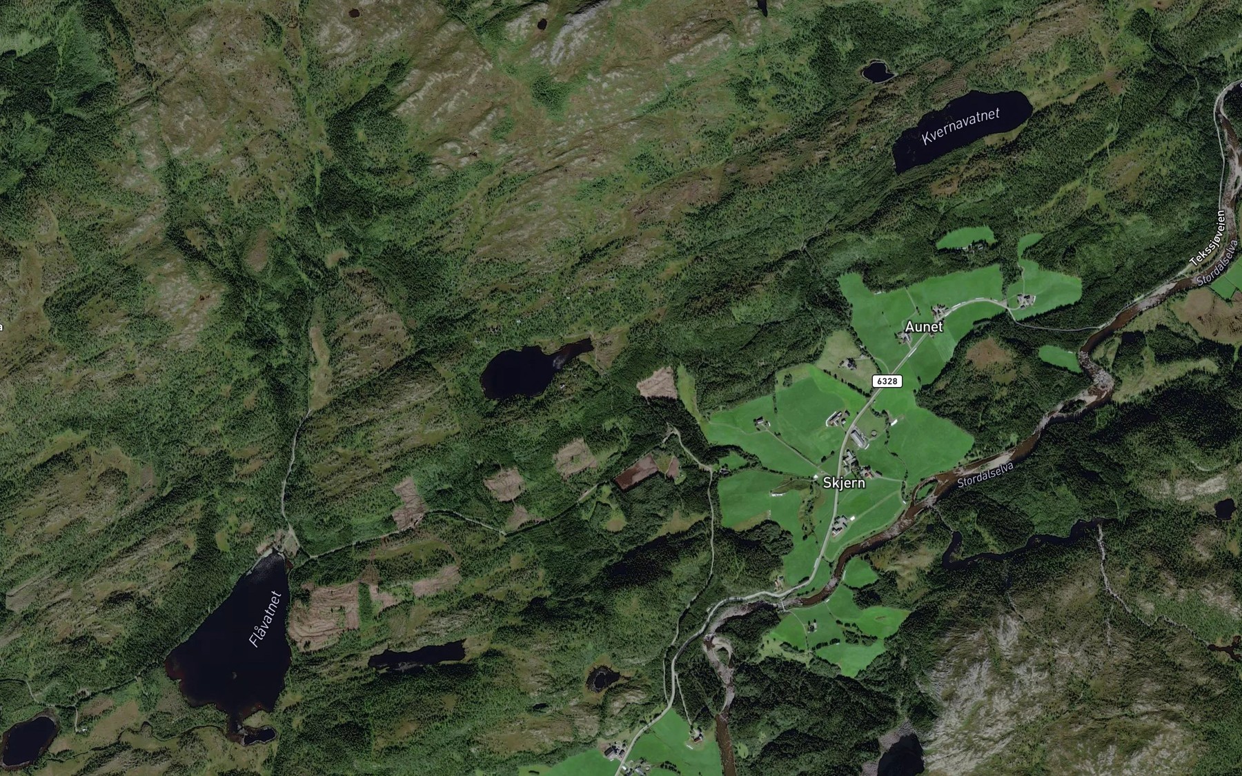 Satellite map of the Kvennabekken