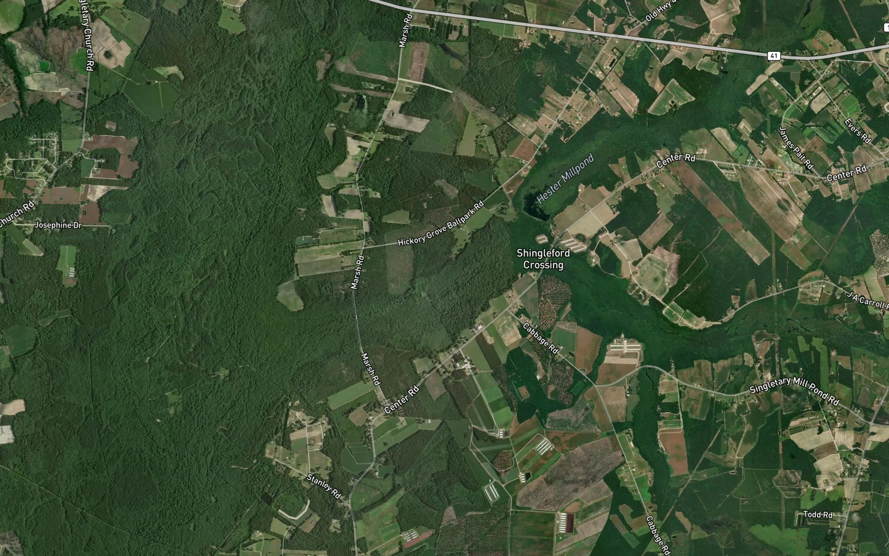 Satellite map of the Marsh Canal