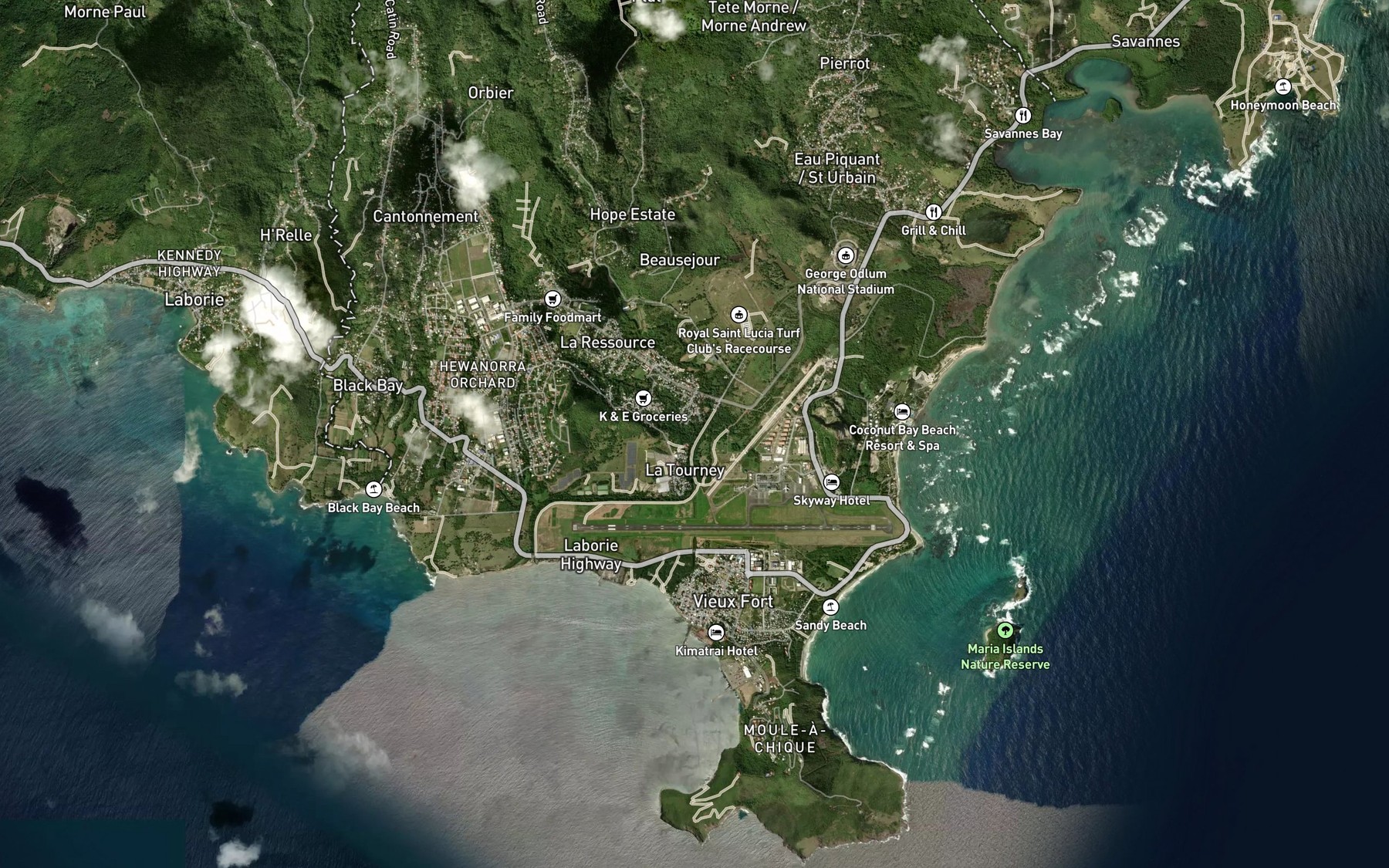 Satellite map of the Ravine Rozette