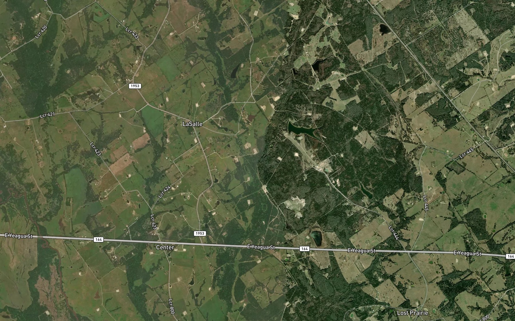 Satellite map of the Sand Branch