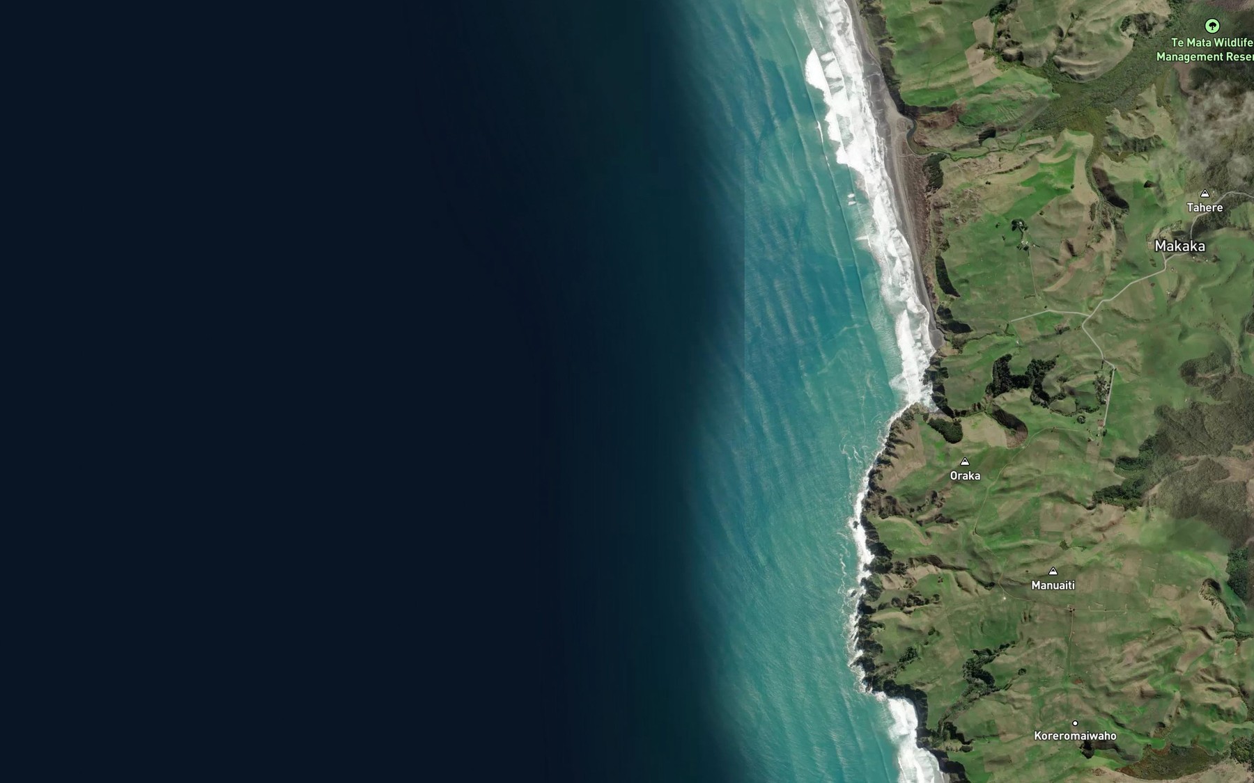Satellite map of the Pohotangi Stream